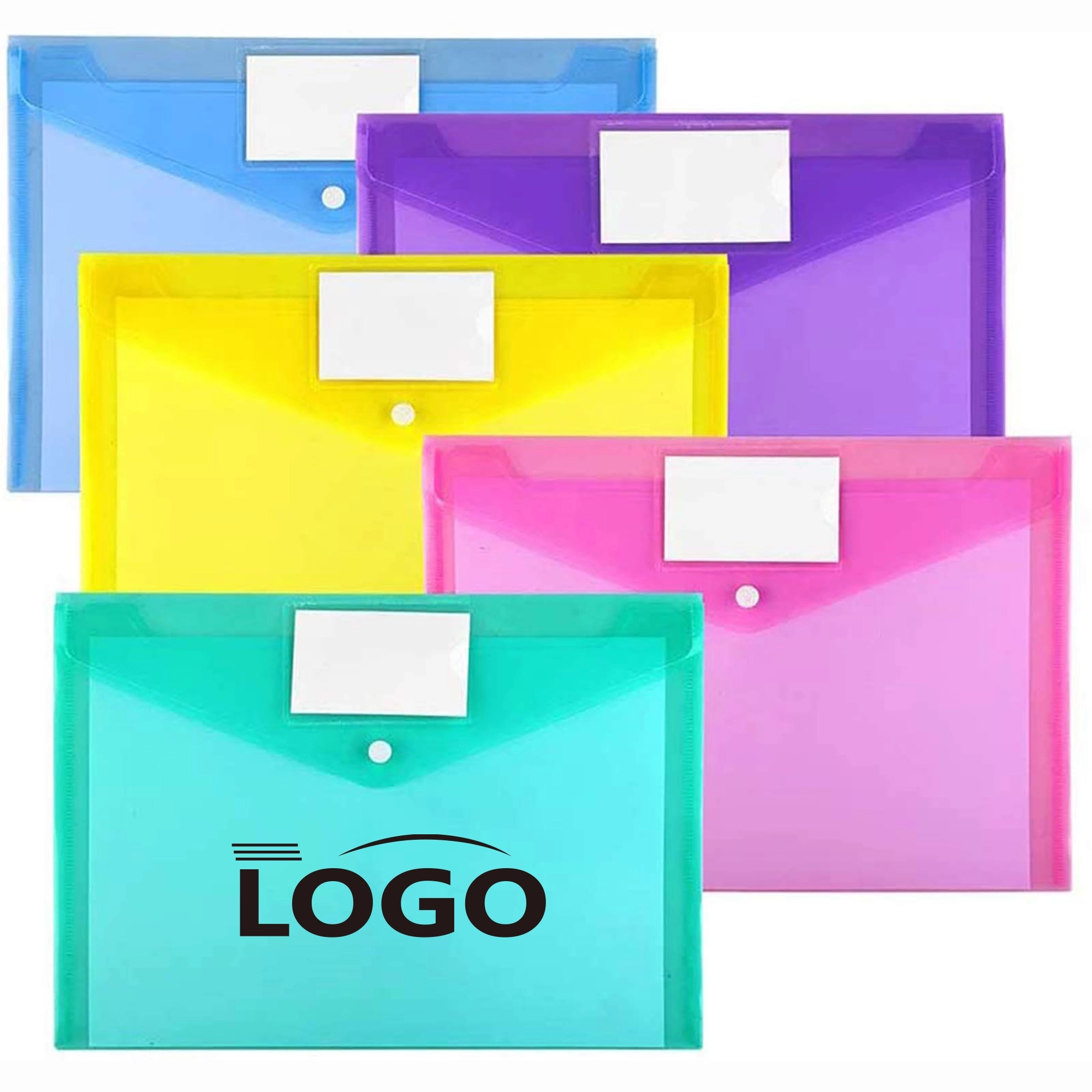 A4 Clear Document File Bag with Label Pocket 2