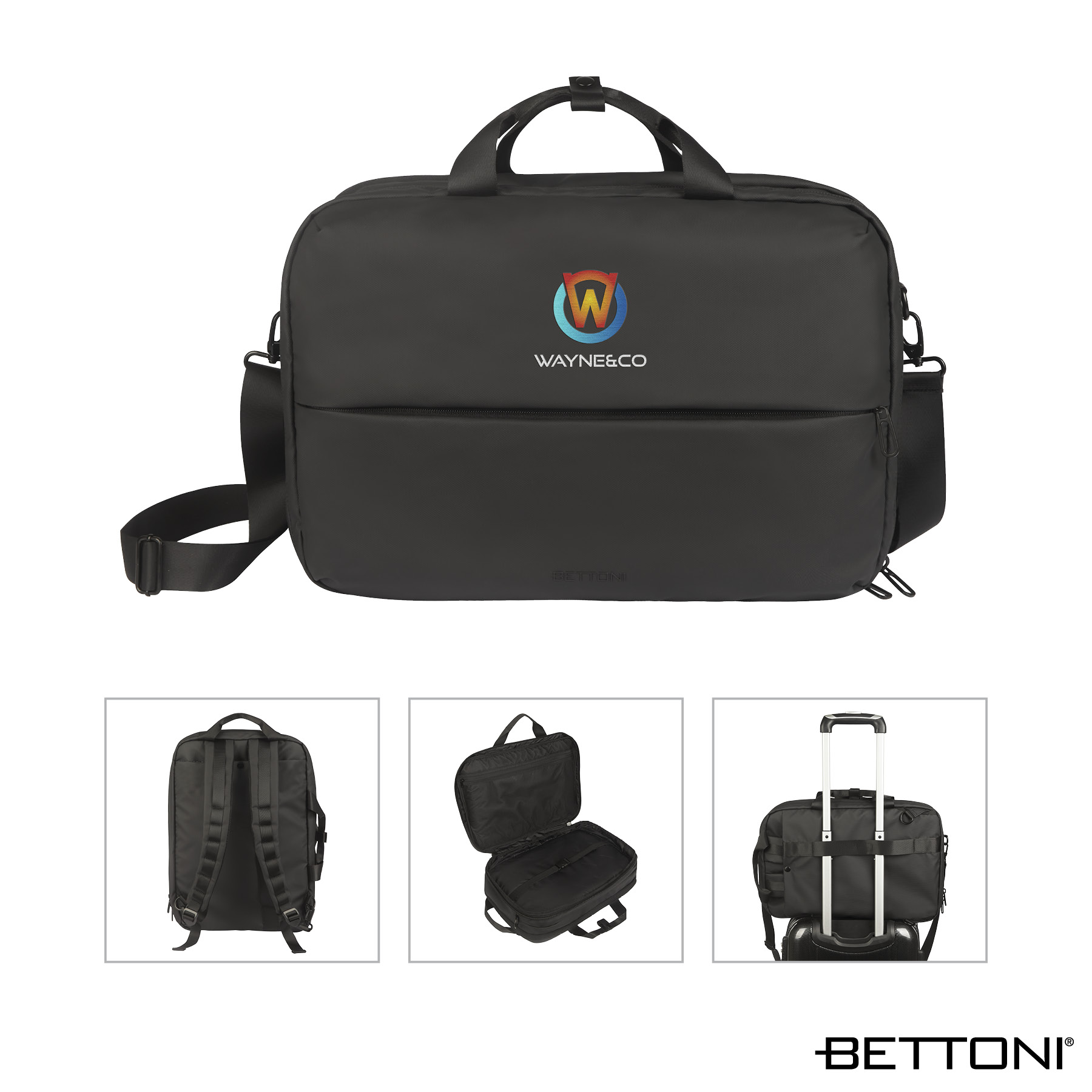 Bettoni® Moda Milano RPET Backpack Overnighter 11
