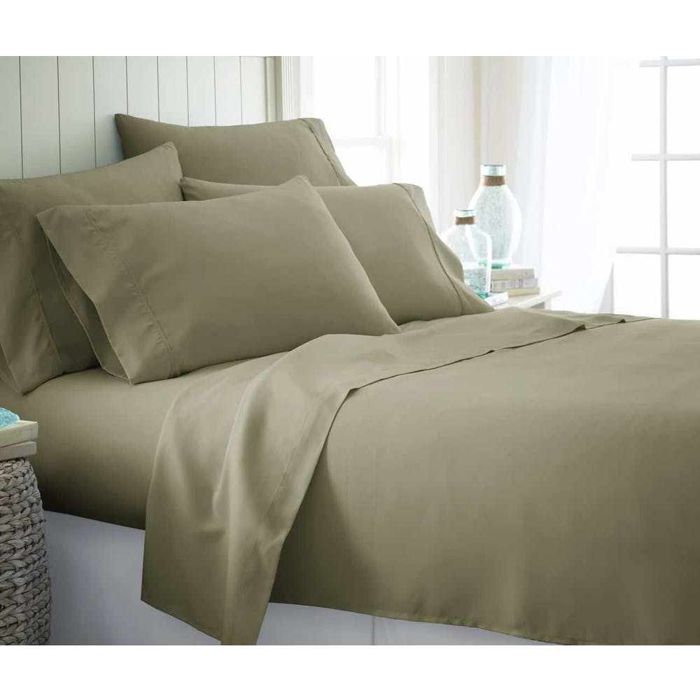 Microfiber Bed Sheets - Sage Twin XL 4 Piece Set 2