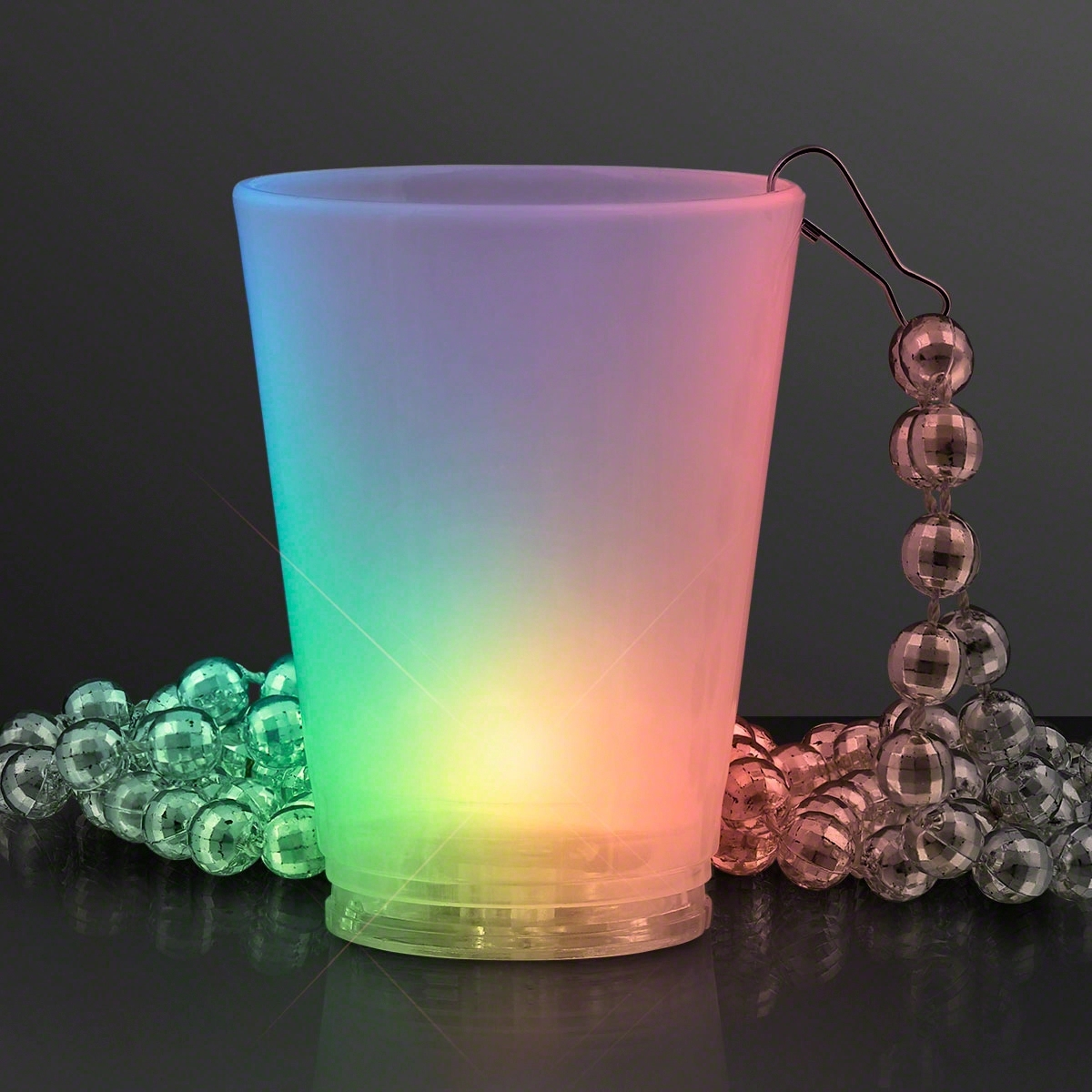 1.5 oz. Light Up Shot Glass on Party Bead Necklaces 13