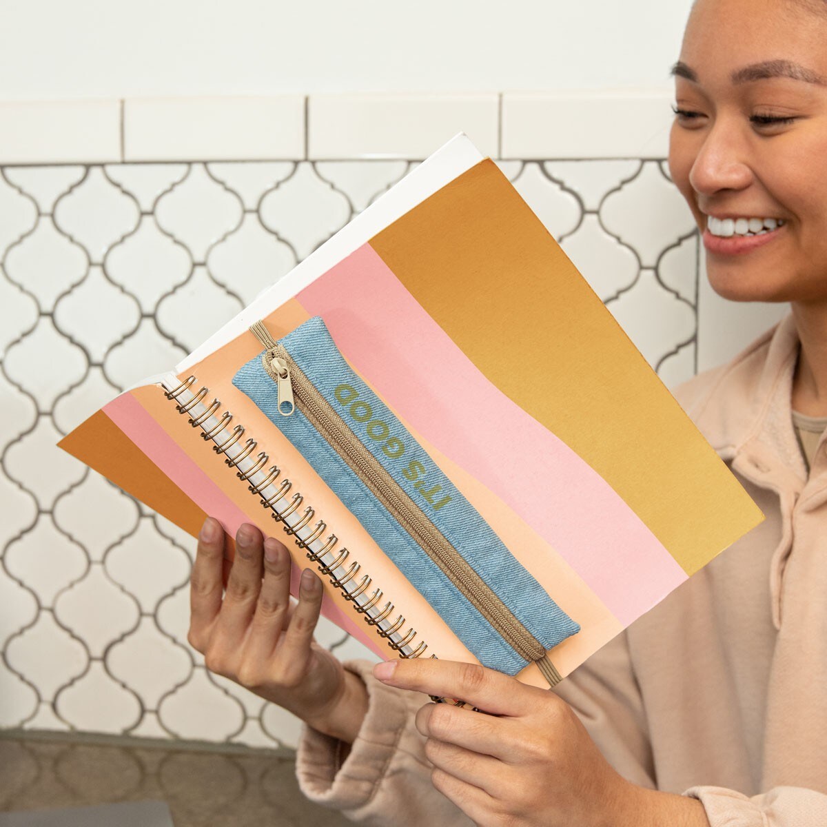 NOTEBOOK PEN POUCH - DENIM