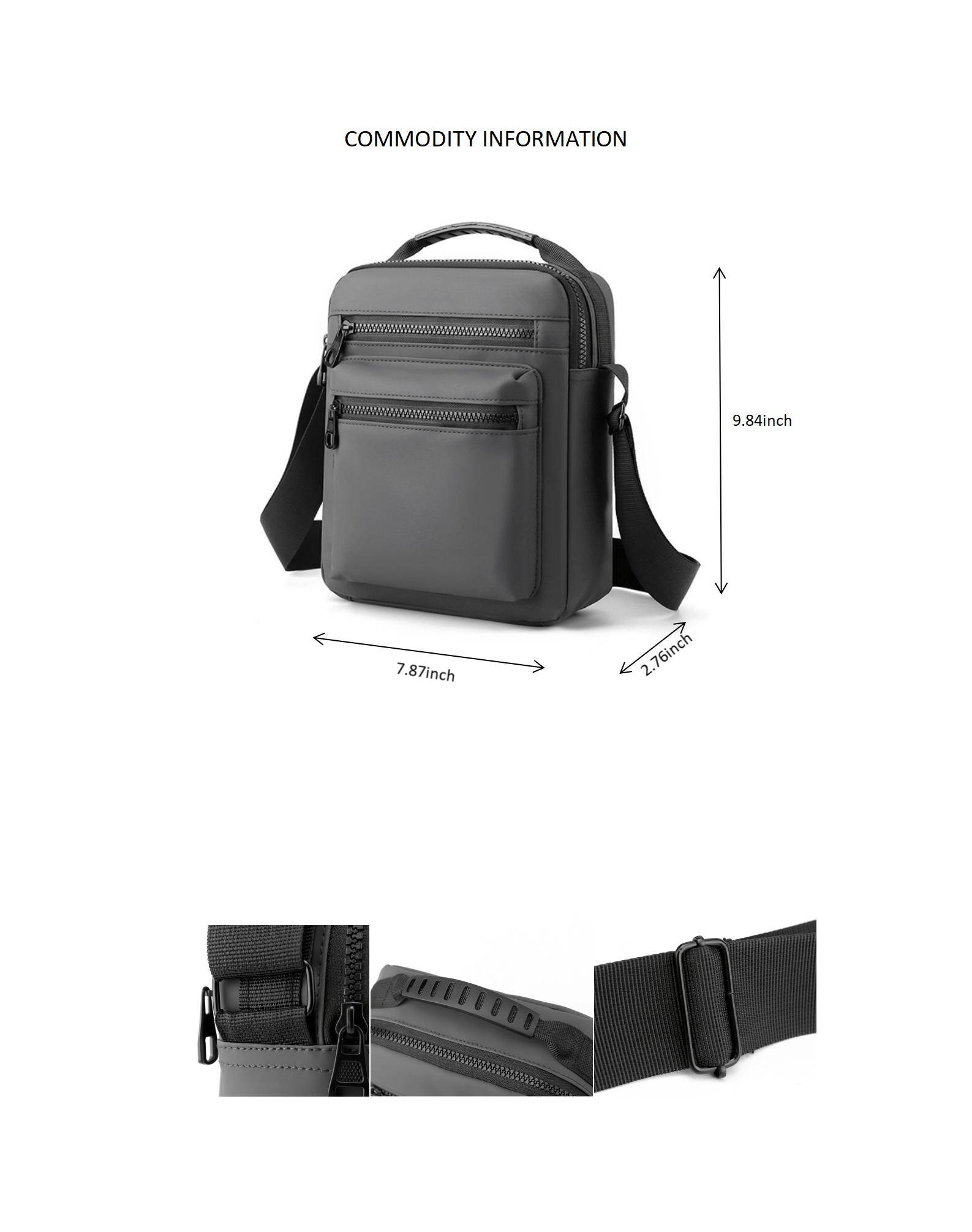 Men'S Waterproof Oxford Cloth Cross-Body Bag 6