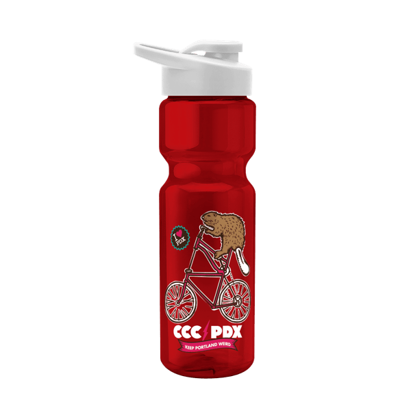 Blazer 28oz Transparent Bike Bottle w/Drink-thru Lid 917