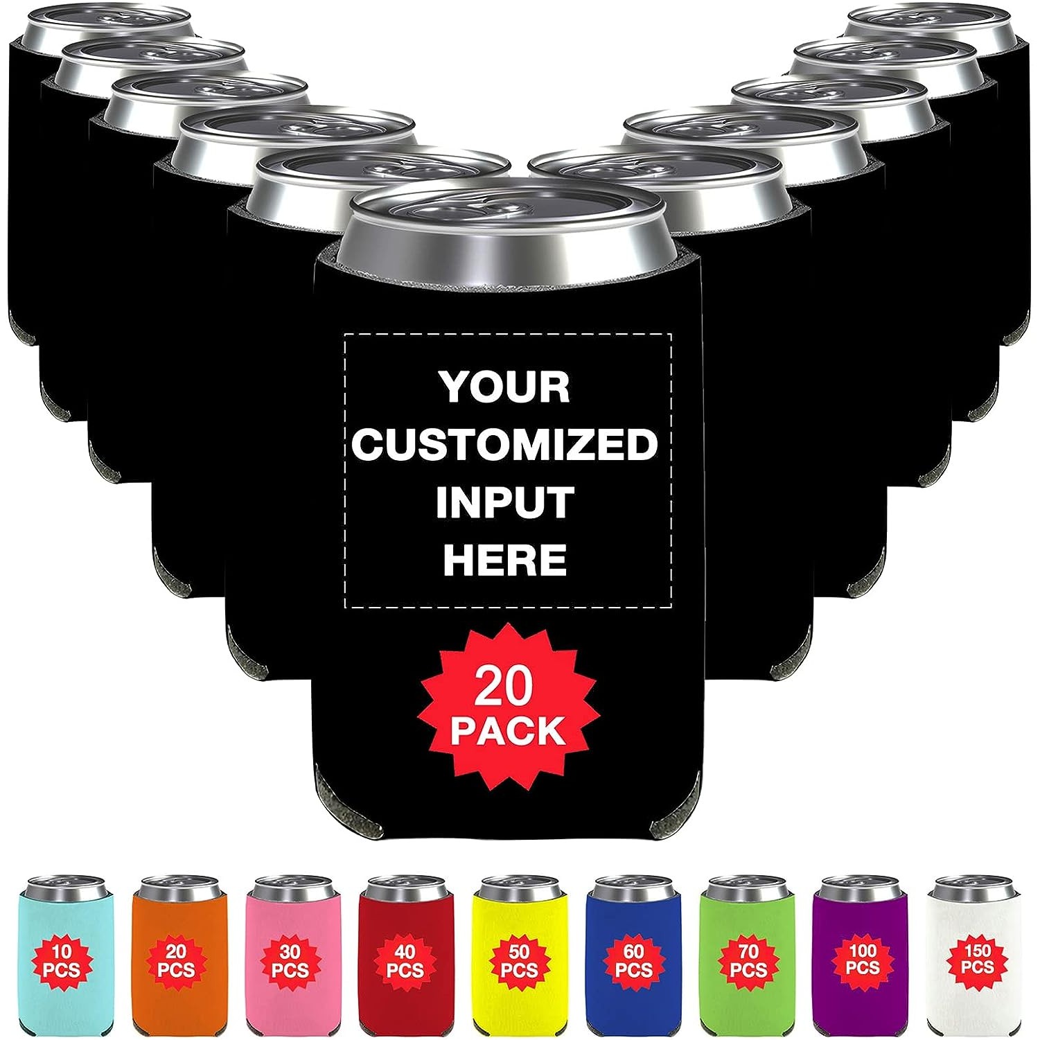Custom Beer Can Cooler Sleeves Bulk Personalized Insulated Beverage Bottle Holder/ Custom Logo 12 oz, custom koozie with logo imprint 1
