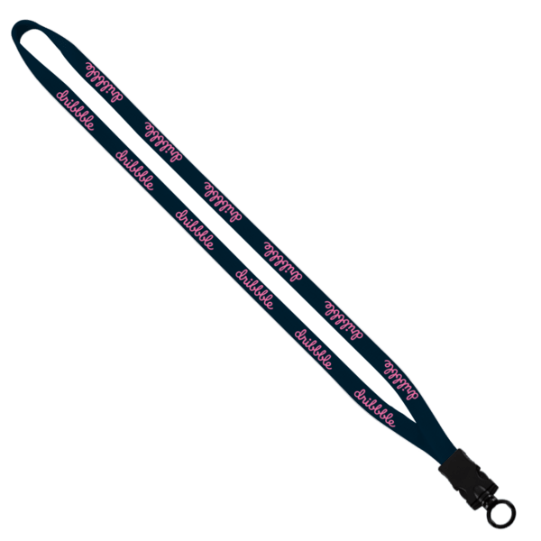 1/2" Cotton Lanyard with Plastic Snap-Buckle Release & O-Ring 28