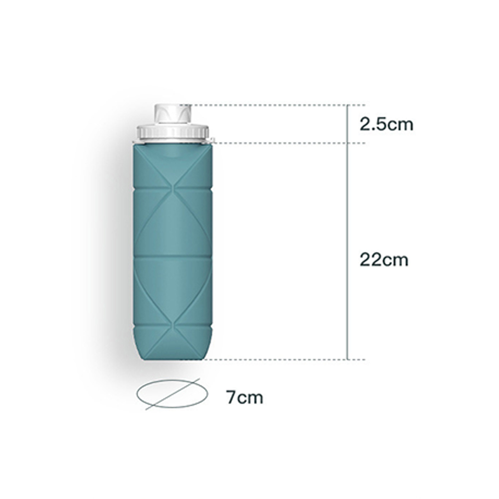 600ML Folding Silicone Water Bottle 6