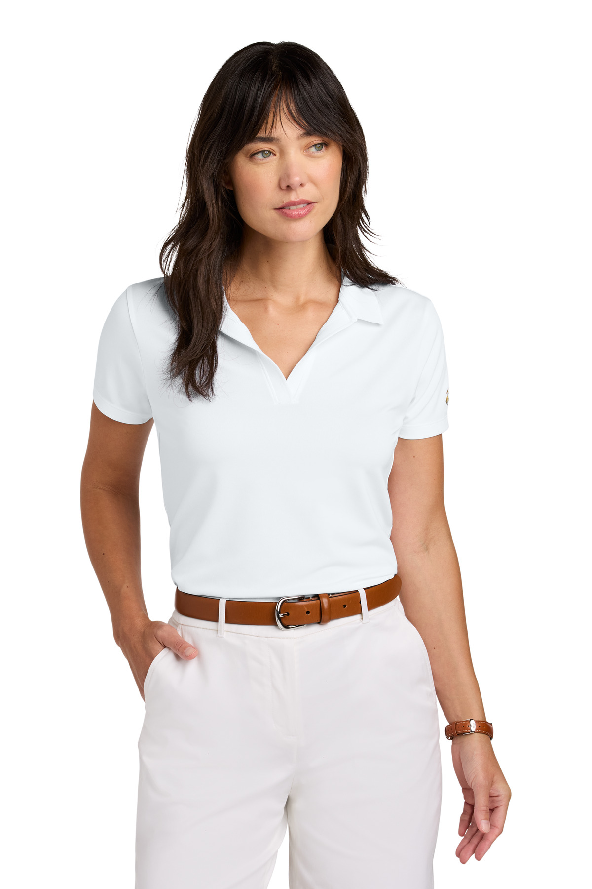 Brooks Brothers Women's Mesh Pique Performance Polo BB18221 2