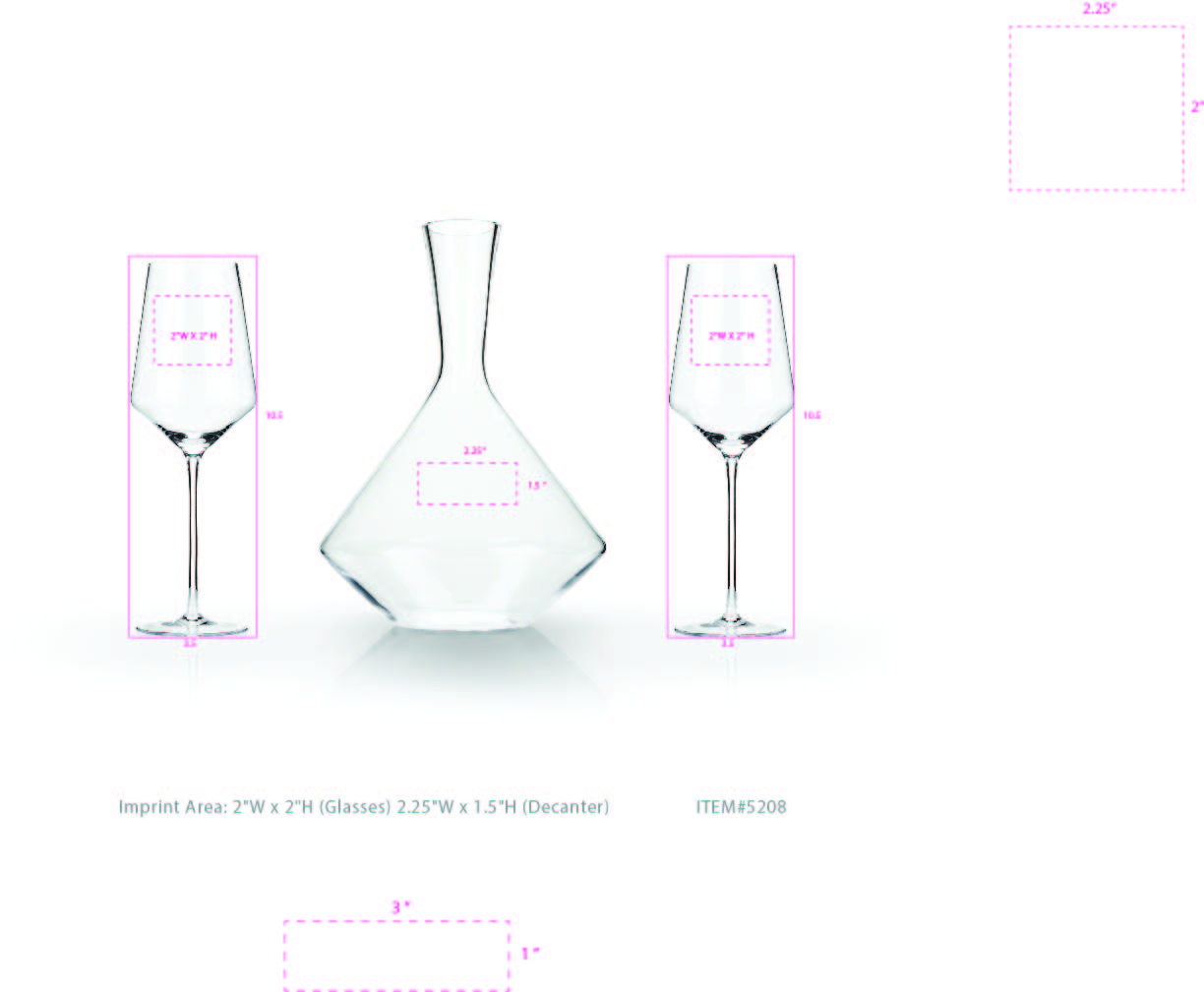 Viski® Raye Angled Crystal Bordeaux Set 5