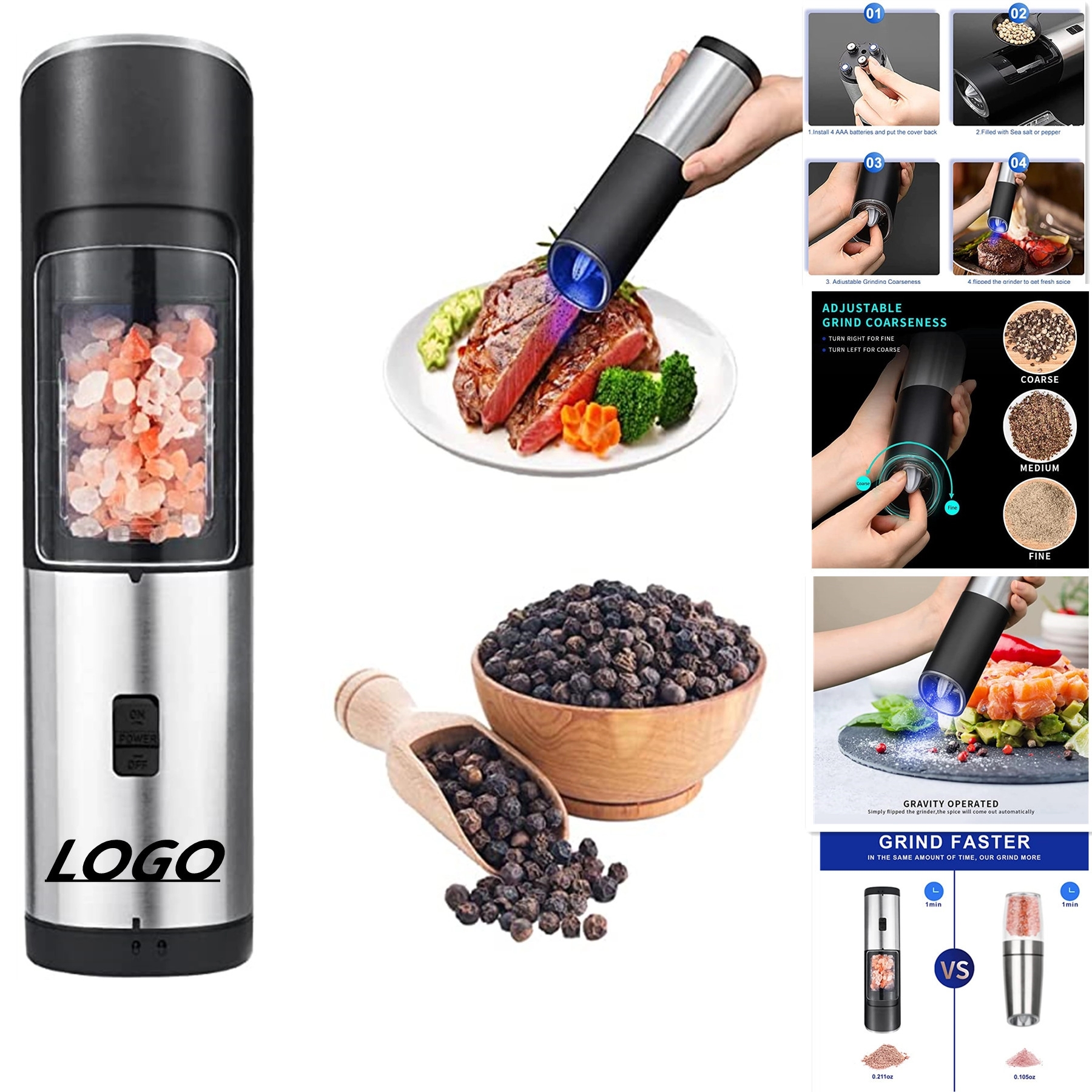 Electric Salt or Pepper Grinder 2