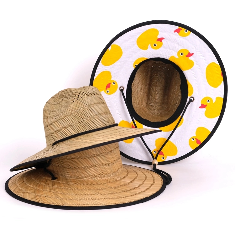 Domestic Straw Hat With Custom Patch 2