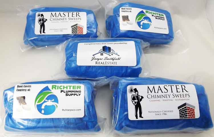 Lightweight 3.3gm (.12 oz.) CPE Shoe Covers - PromoPack                        3