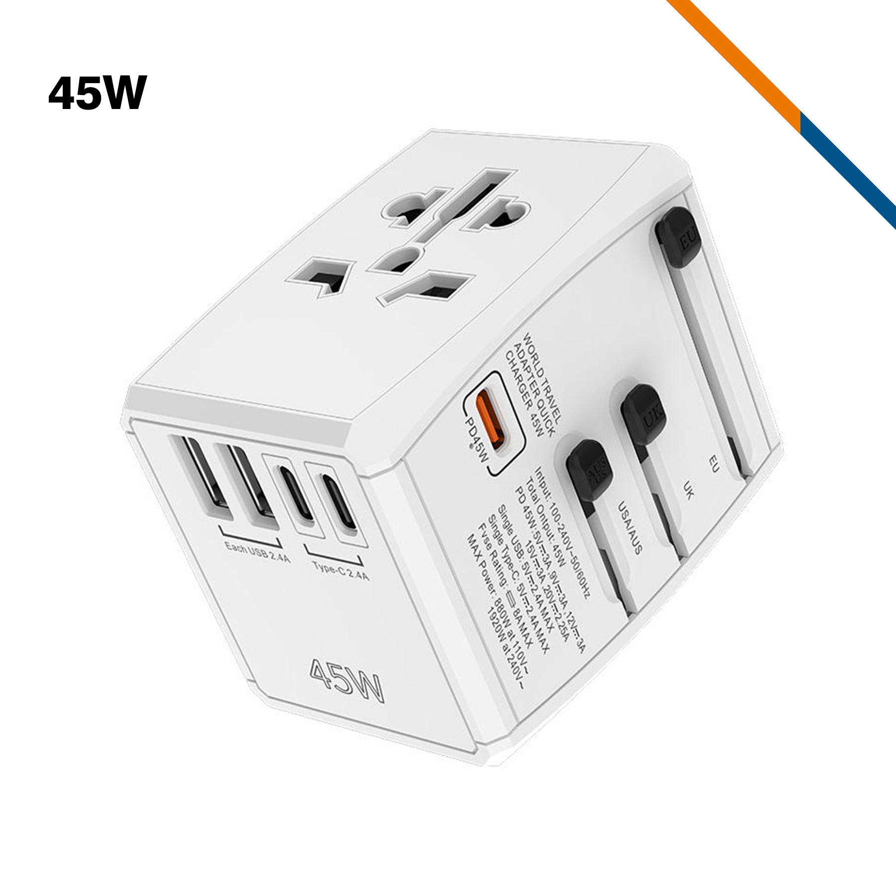 Plugez Fast Charging Universal Adapter 14