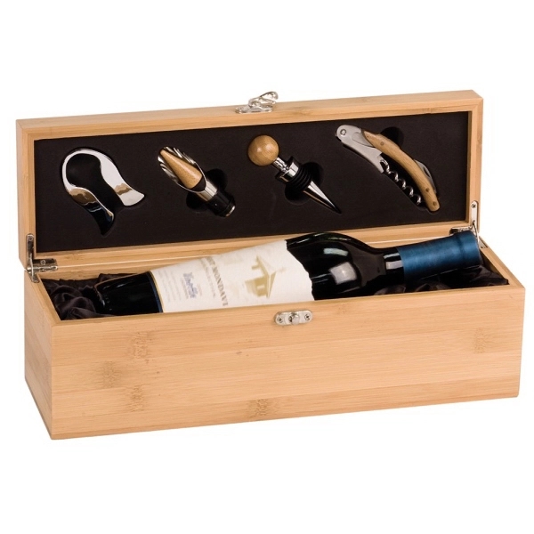 Bamboo Wine Box & Tool Gift Set 2