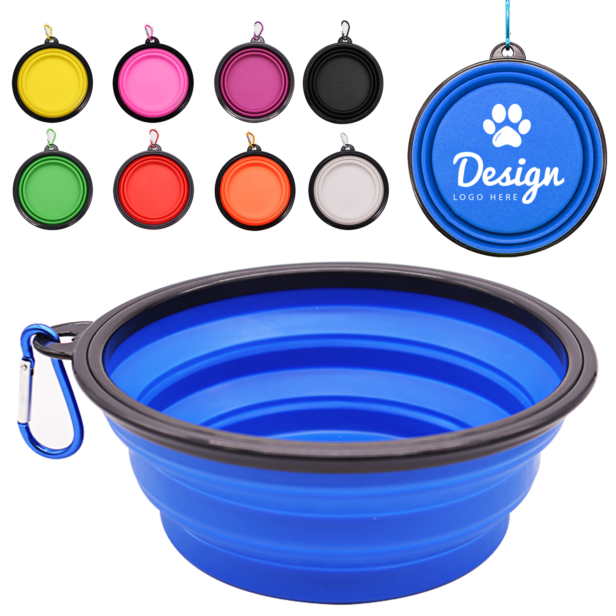 34 oz Collapsible Dog Food Bowl with Clip 4