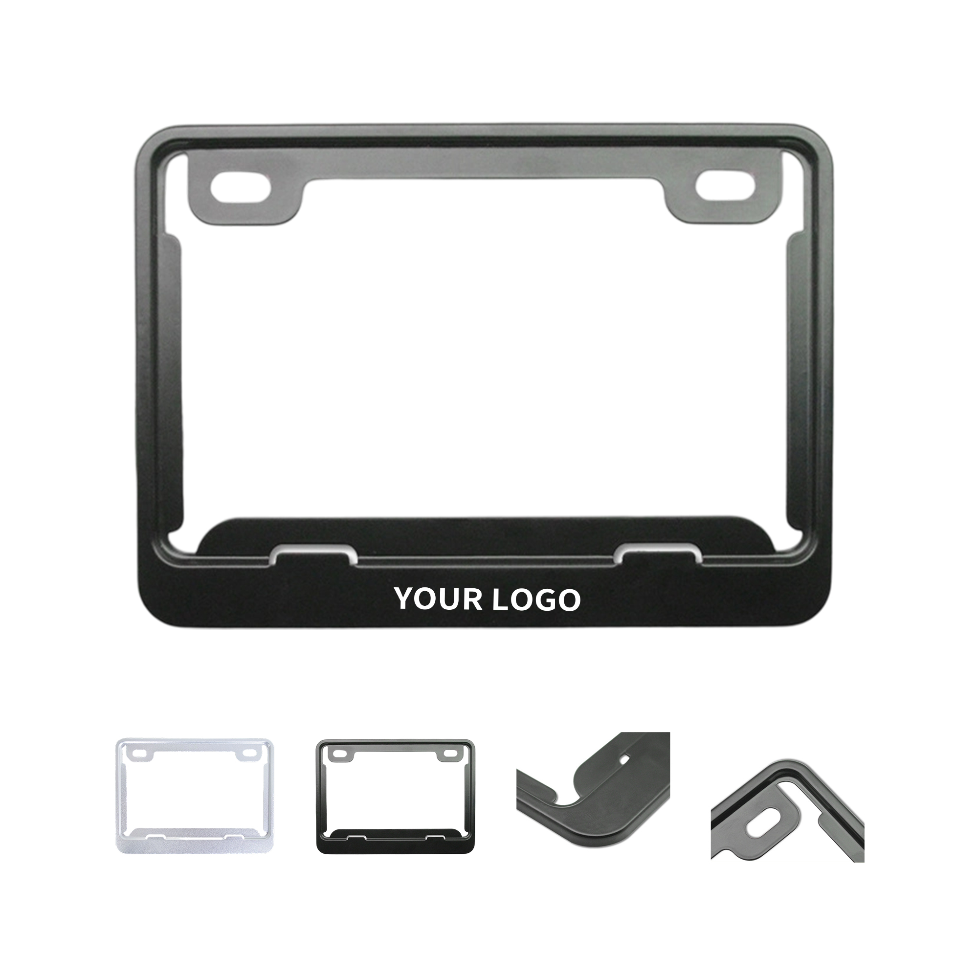 Aluminum Alloy Motorcycle License Plate Frame 9.3 x 6.8" 2