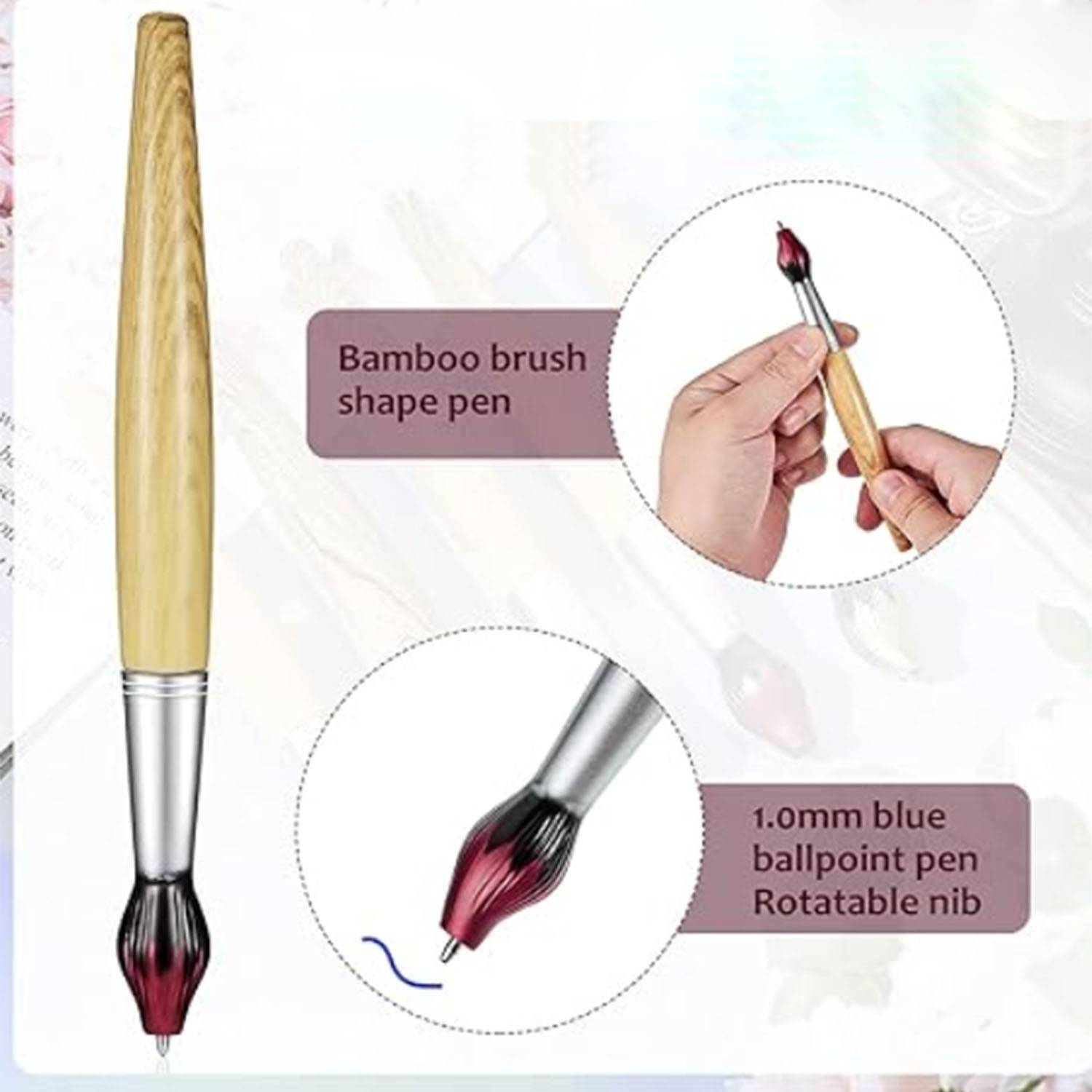 2 in 1 Flame Shaped Stylus Ballpoint Pen 1