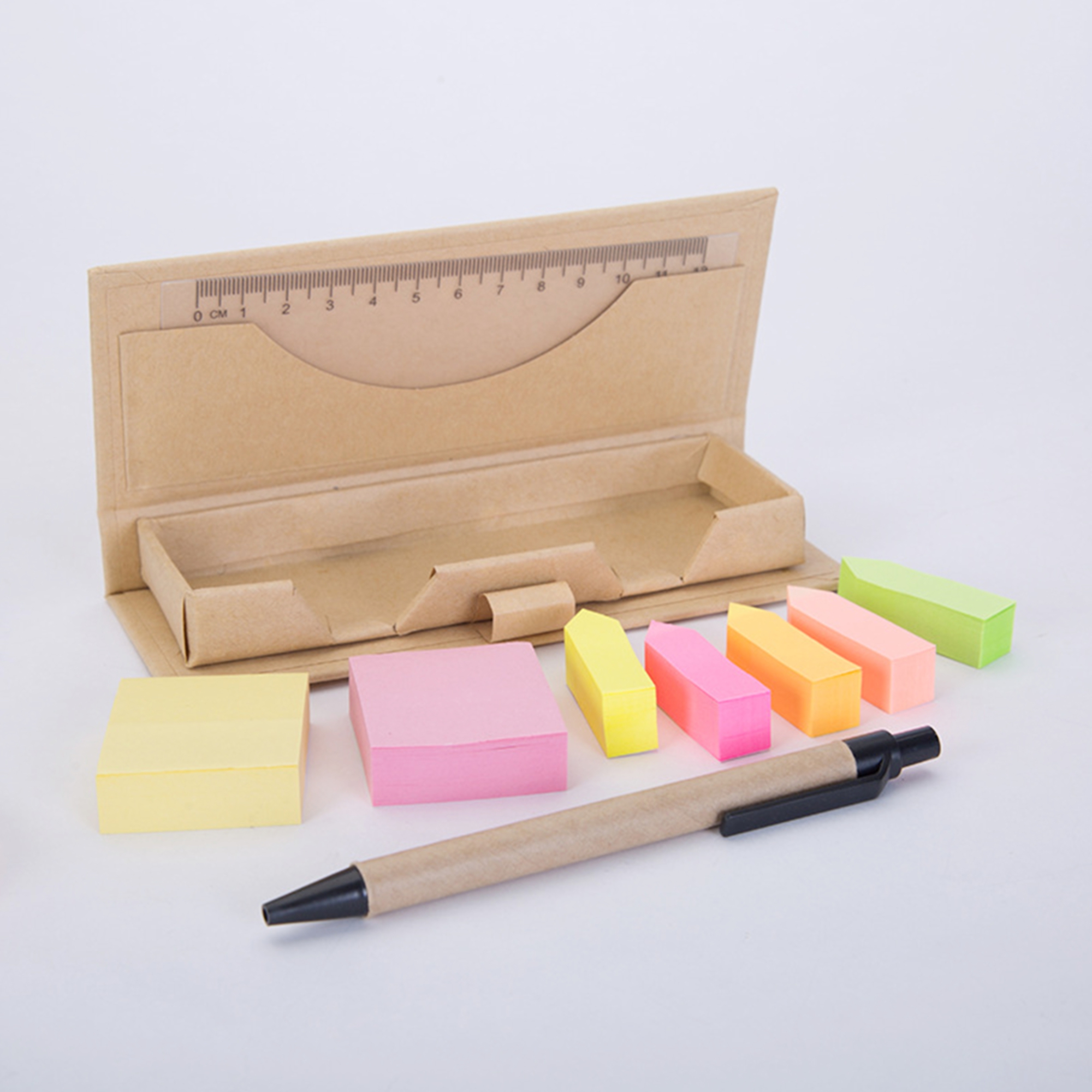 Sticky Note Set w/Ruler & Ballpoint Pen 1