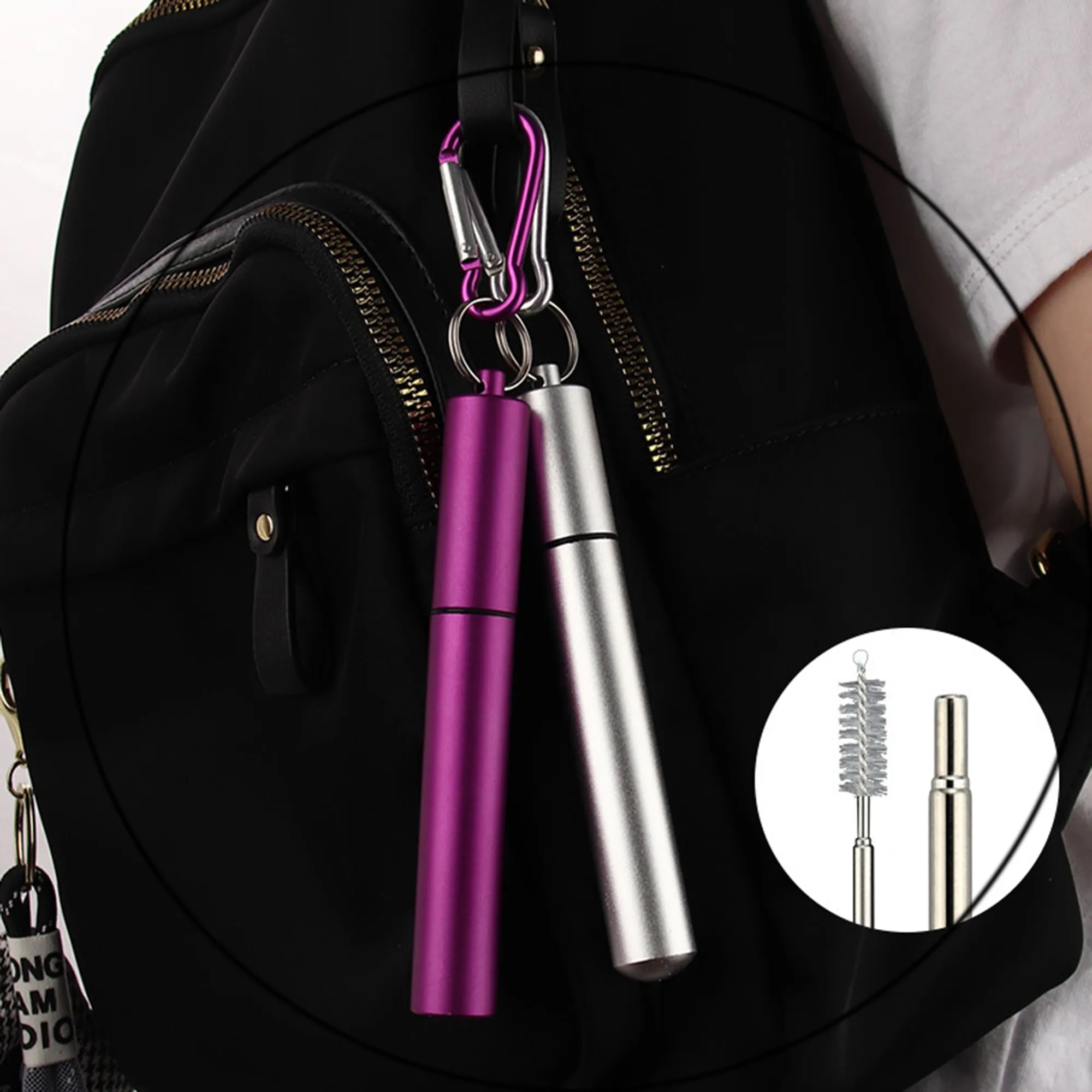 Portable Folding Straw Set 3