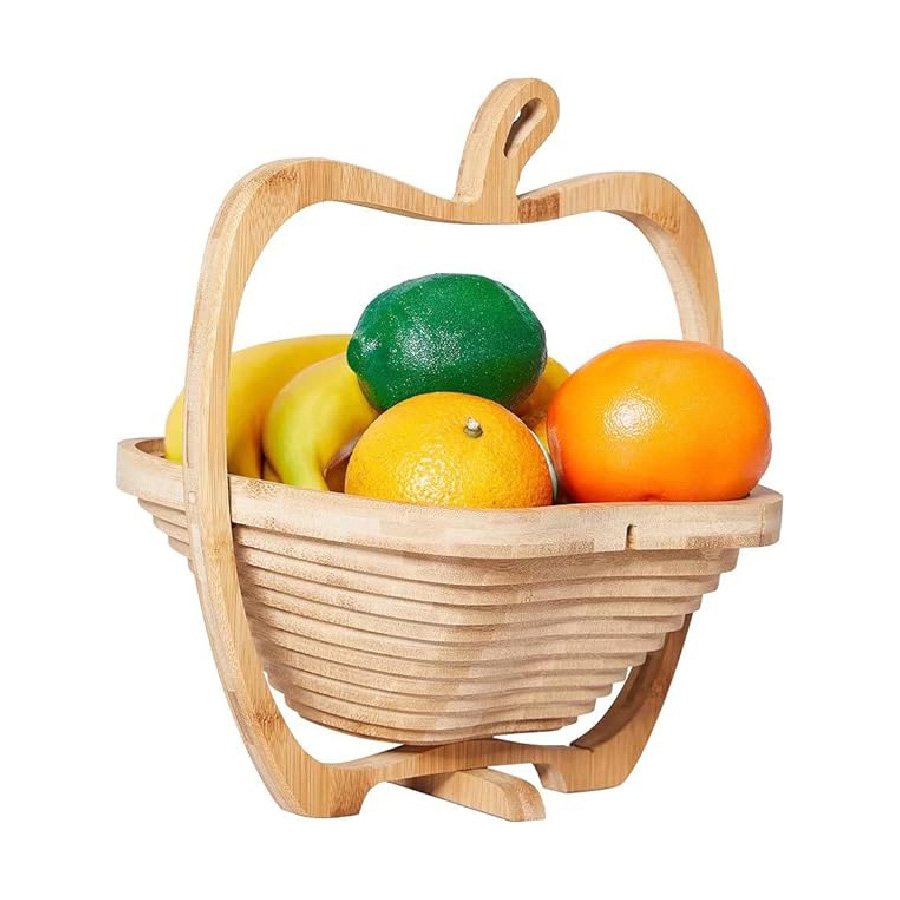 Foldable Bamboo Apple Fruit Basket 3