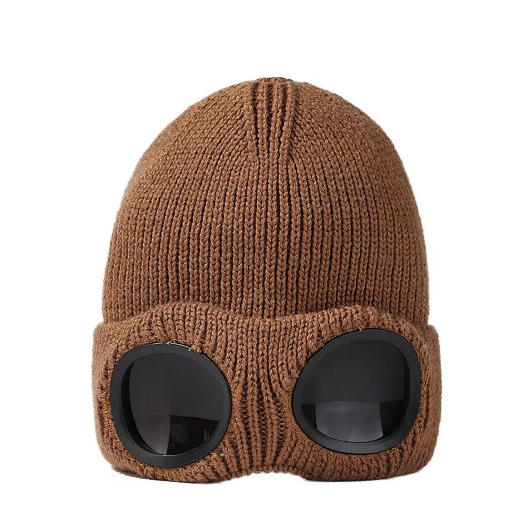 Unisex Wool Knitted Goggles Beanie 6