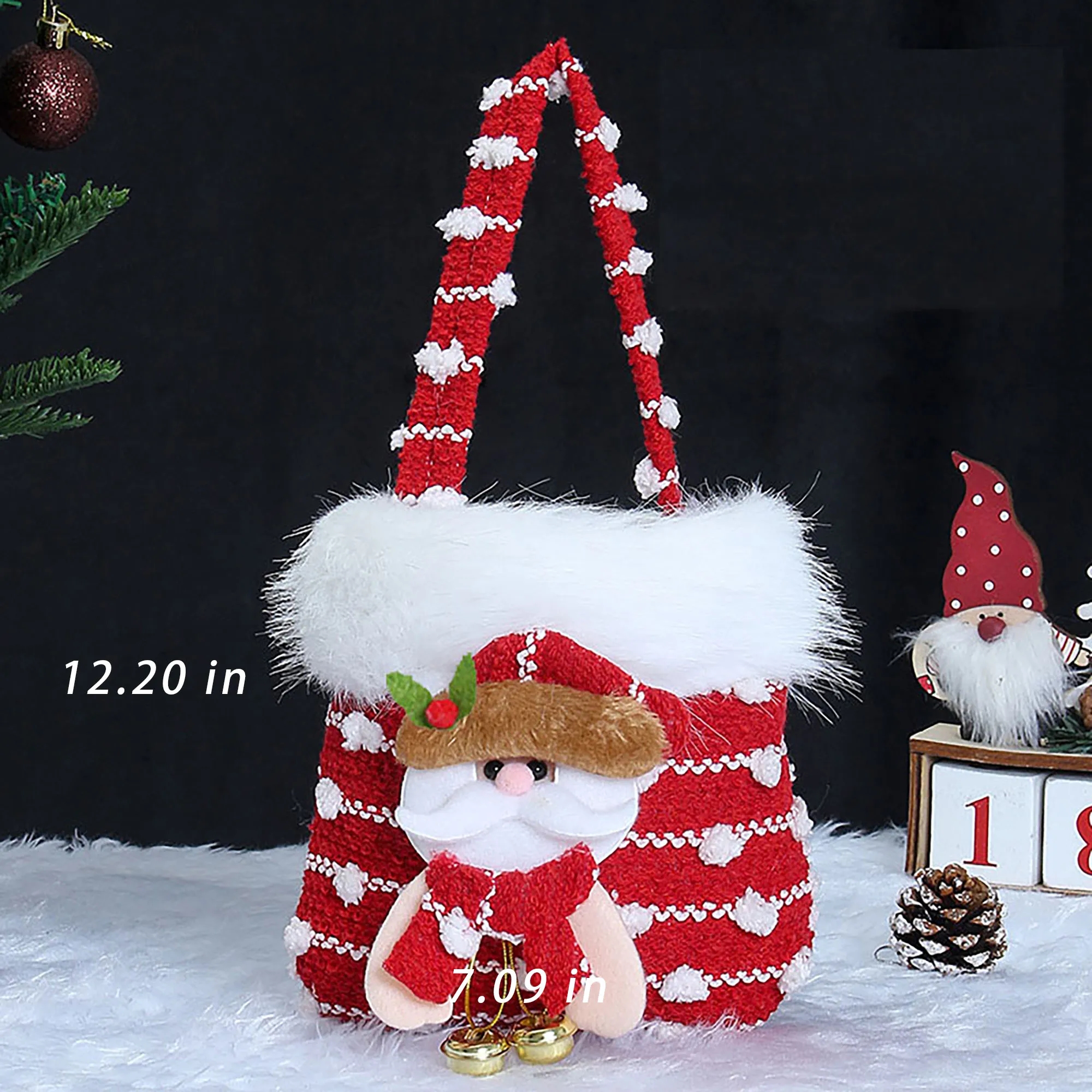 Christmas Handheld Gift Bag With Logo For Surprise, Holidays 1