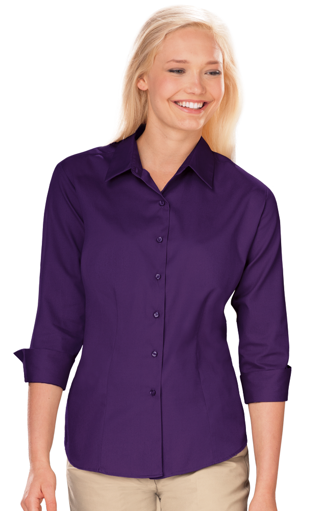 Ladies' 3/4 Sleeve Fine Line Twill Shirt 2