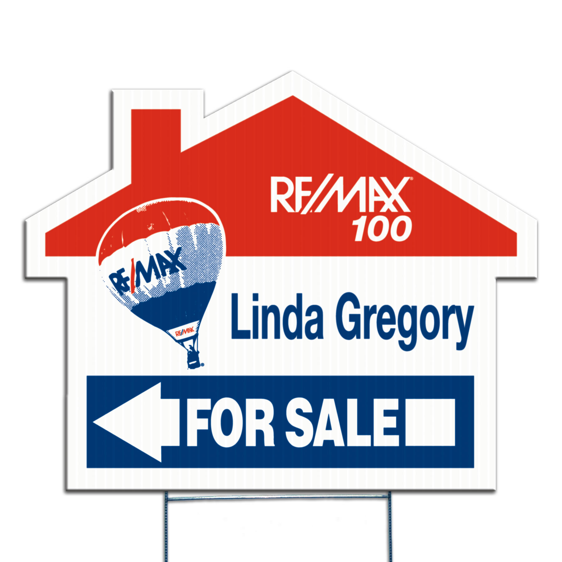 House Shape Yard Sign, Screen Printed