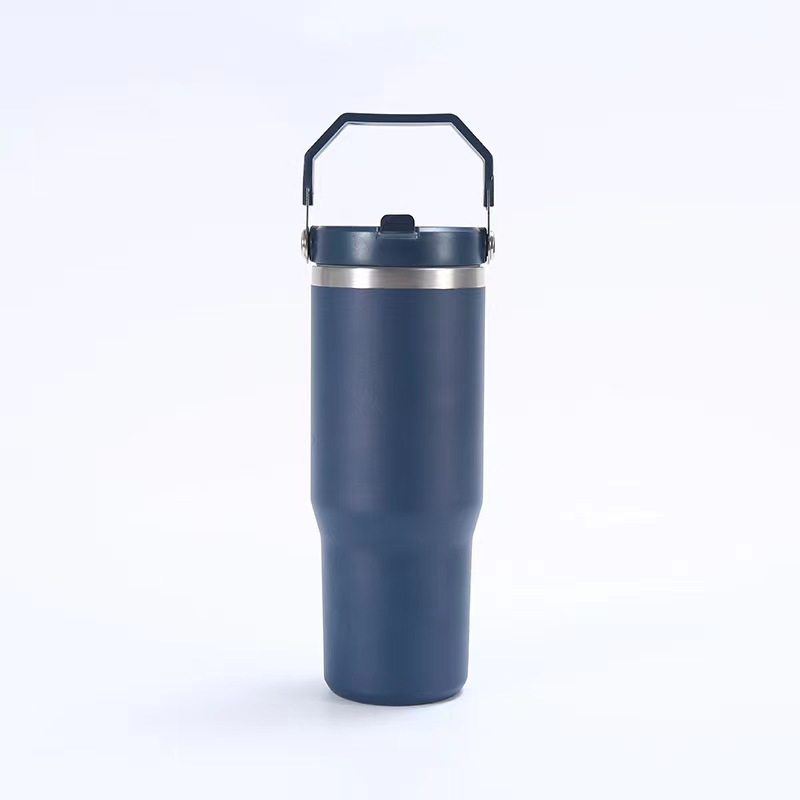 30 Oz. Vacuum Tumbler w/ Handle & Flip Straw Lid 6