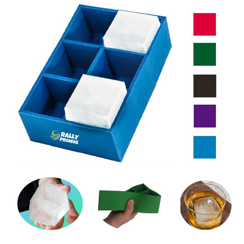 Silicone 6 Holes Customizable Ice Logo Cube Tray 4