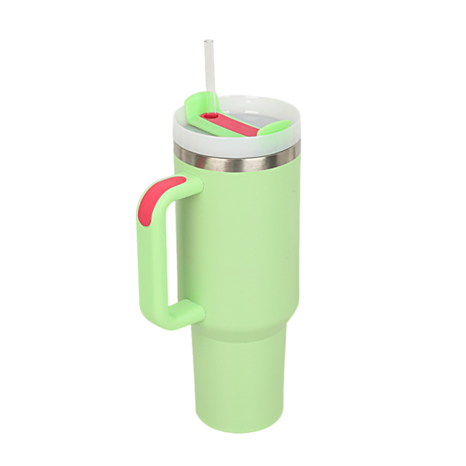 Double-Wall Stainless Steel Tumbler with Straw Lid, 40 oz. 13