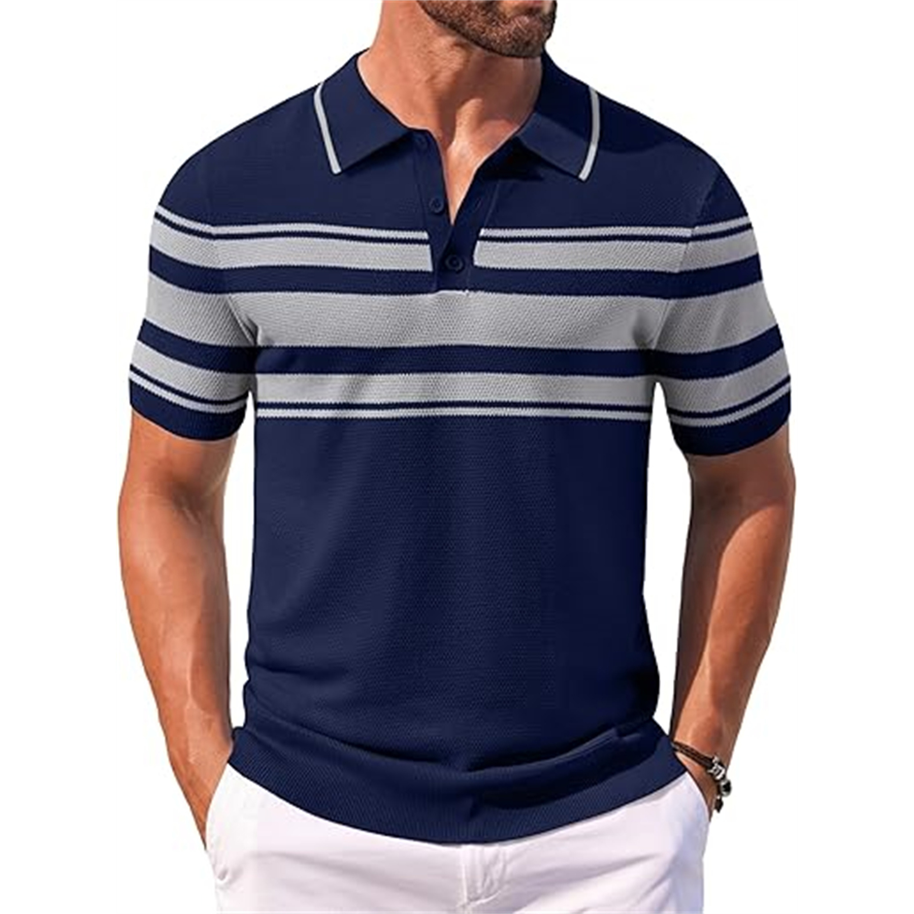 Men's Knit Golf Polo Shirt 6