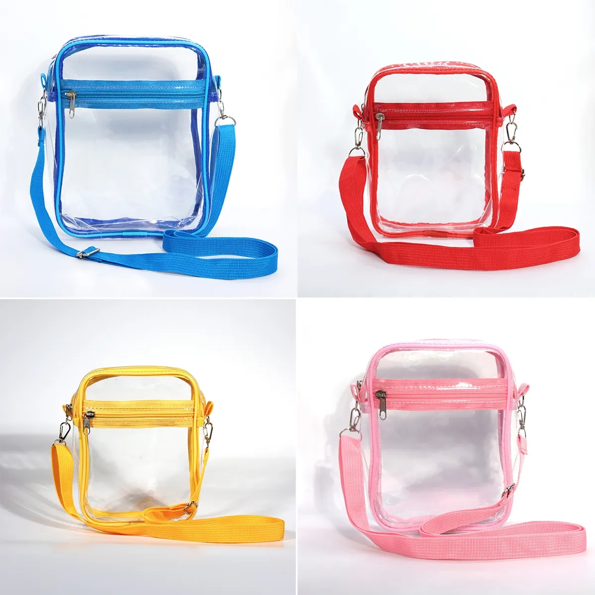 Clear PVC Crossbody Bag Stadium Approved Messenger Bag Purse 7