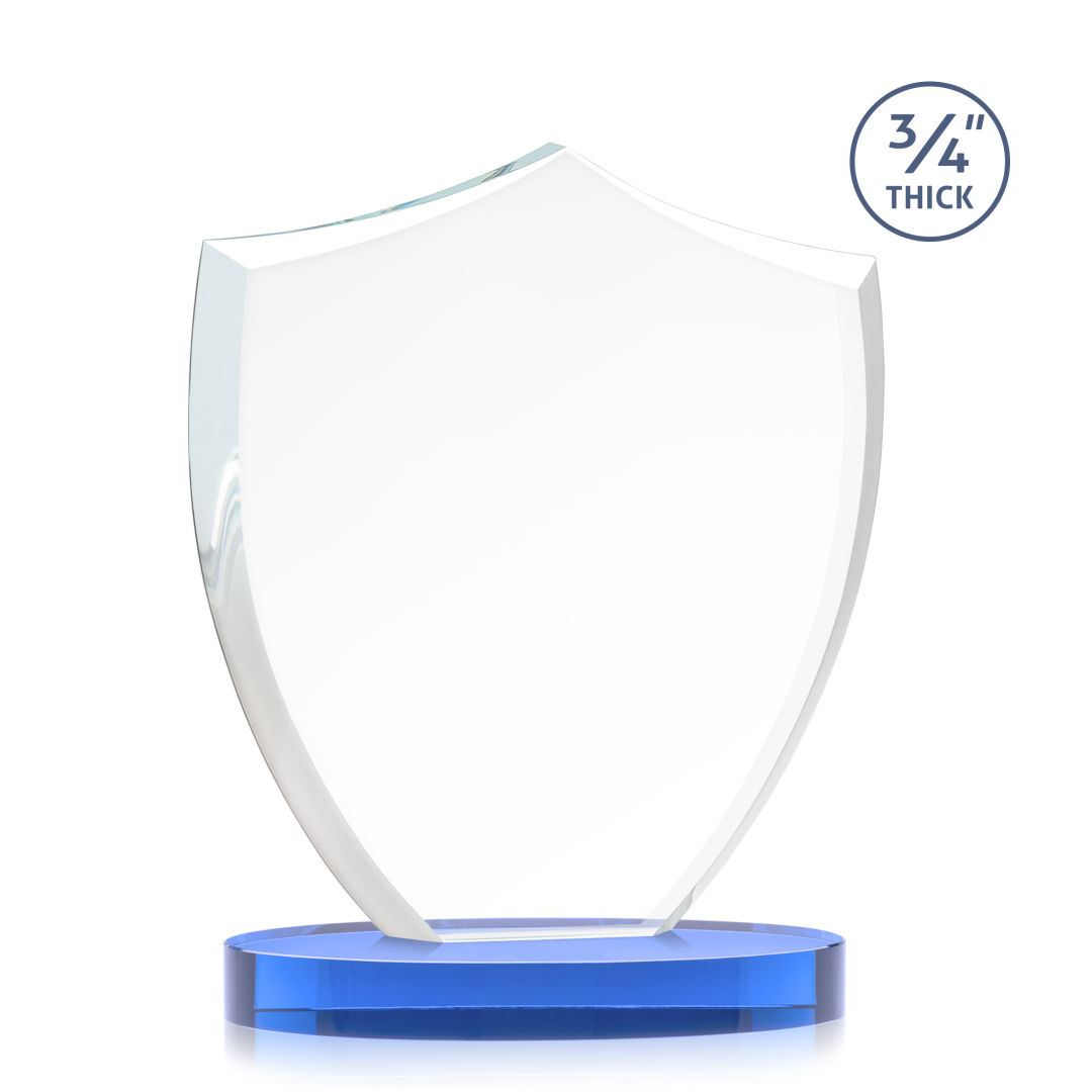 Scudo Shield VividPrint™ Award on Alberton Base - Sky Blue 5