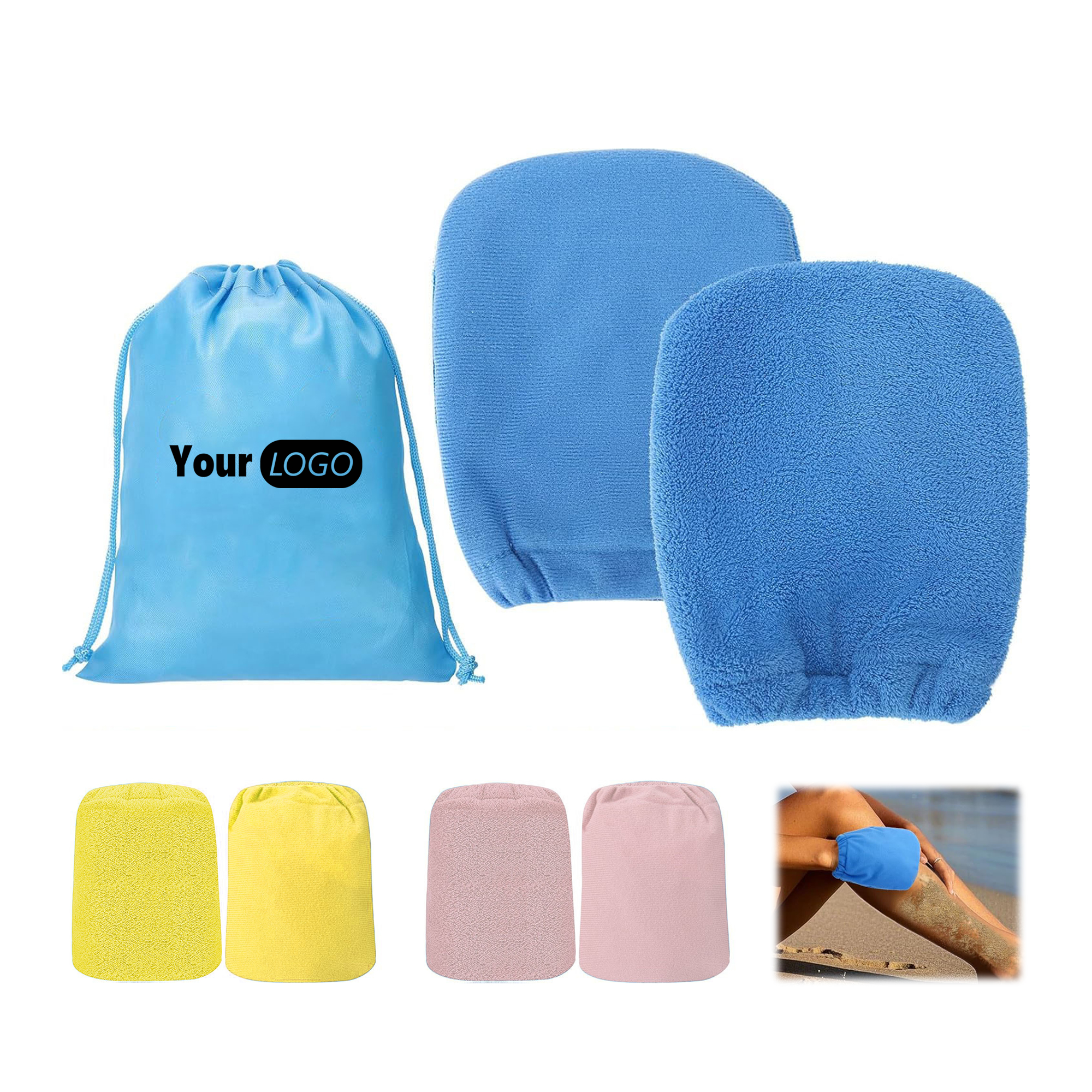 Upgraded 2-in-1 Sand Remover Mitts with Storage Pouch 2
