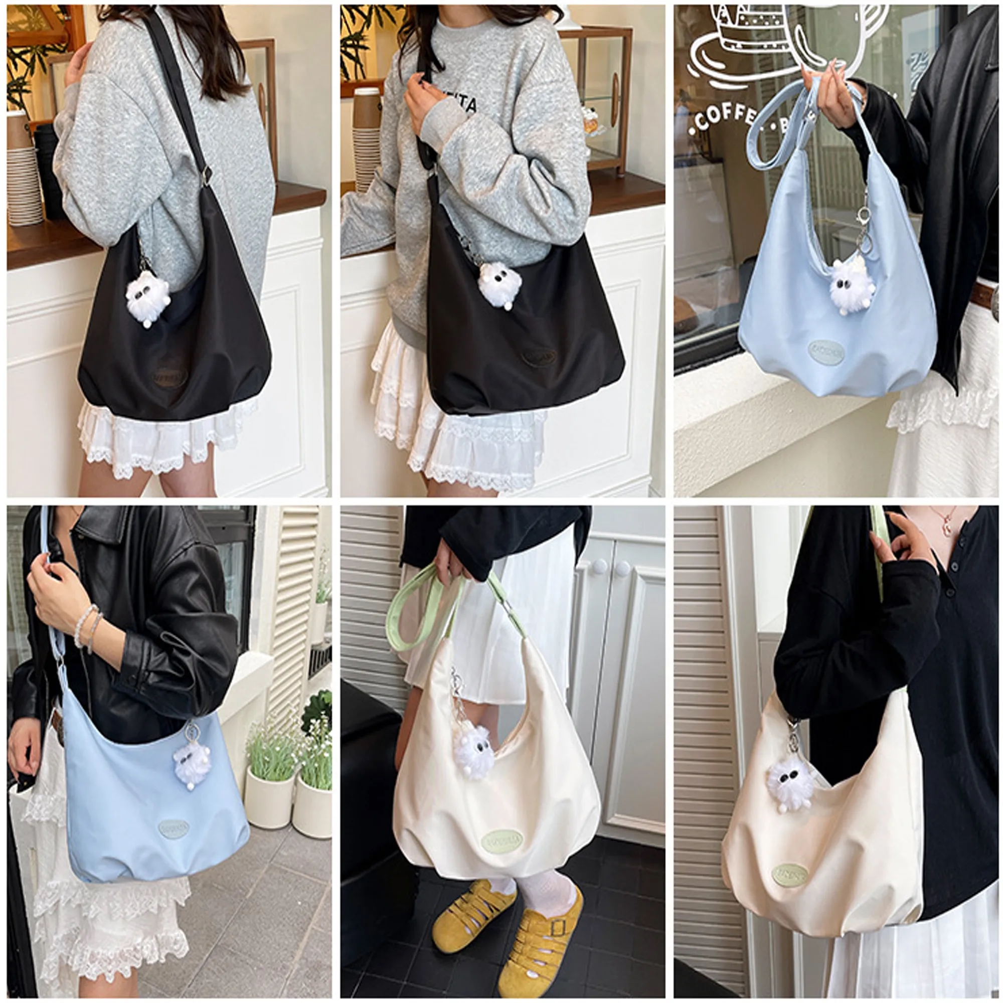 Tote Bag Shopping Grocery Canvas Crossbody Hobo Handbag " 3