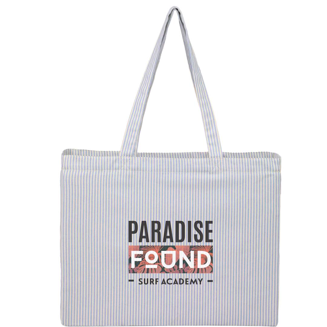 Striped Pacific Recycled Cotton Shopper Tote 33