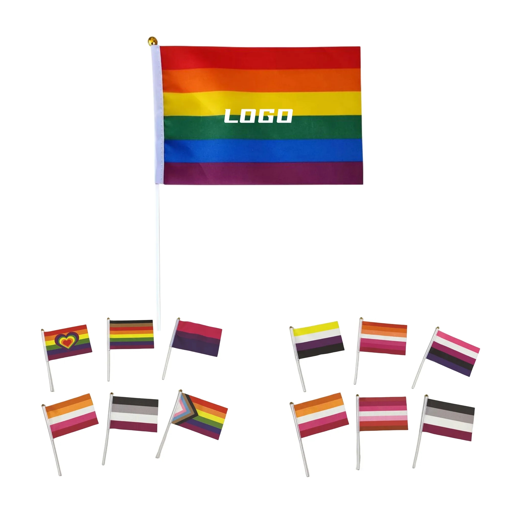 5.5"x8.2" Progress Pride Rarade Rainbow Flag 3