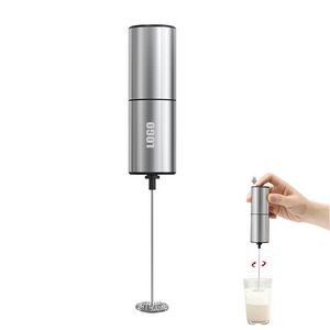 Black Cylinder Electric Coffee Mixer And Egg Whisk With Stand Stainless Steel Rod 9