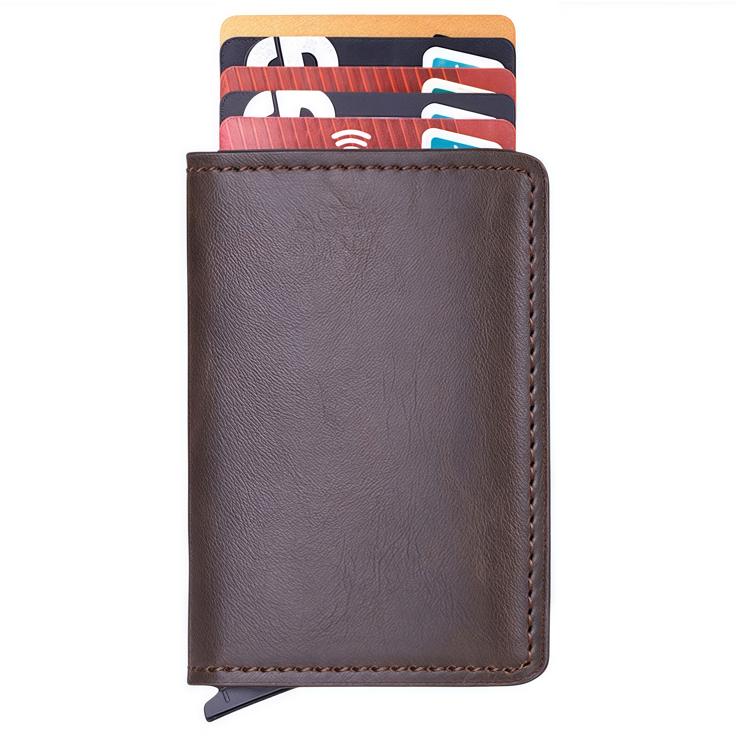 RFID Blocking Metal Card Holder Wallet with Auto Eject 2