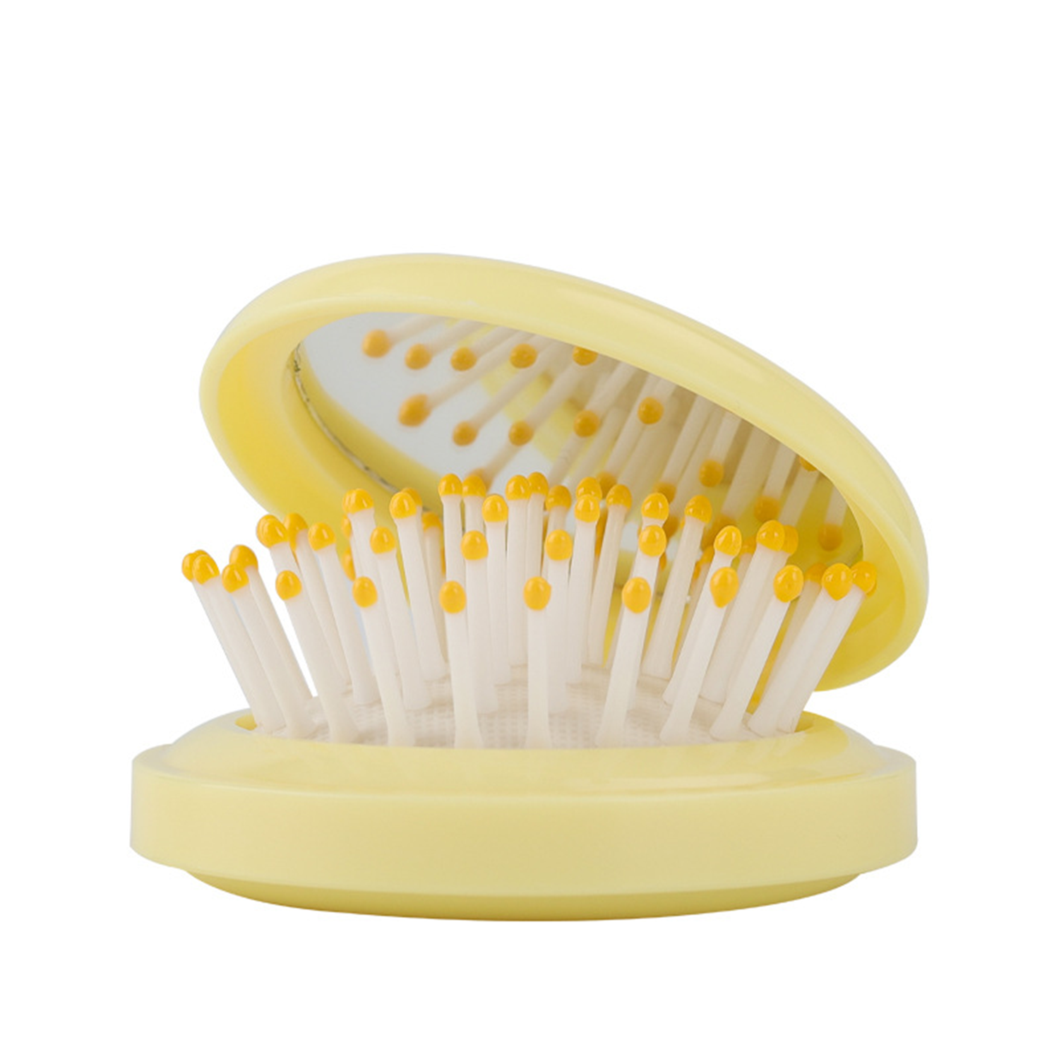 Round Folding Hair Brush with Mirror 4