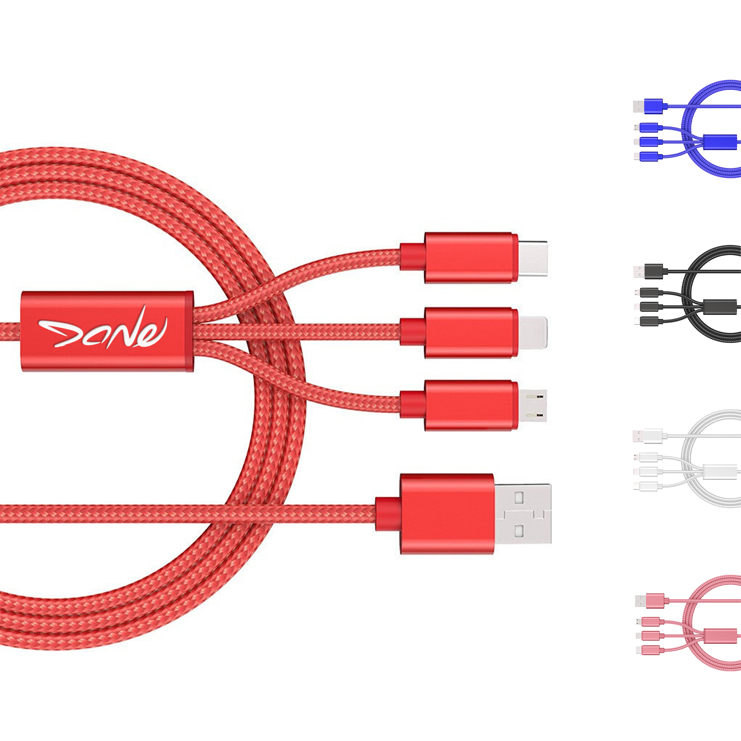 1.2M Long 4 in 1 USB Charging Cable 1