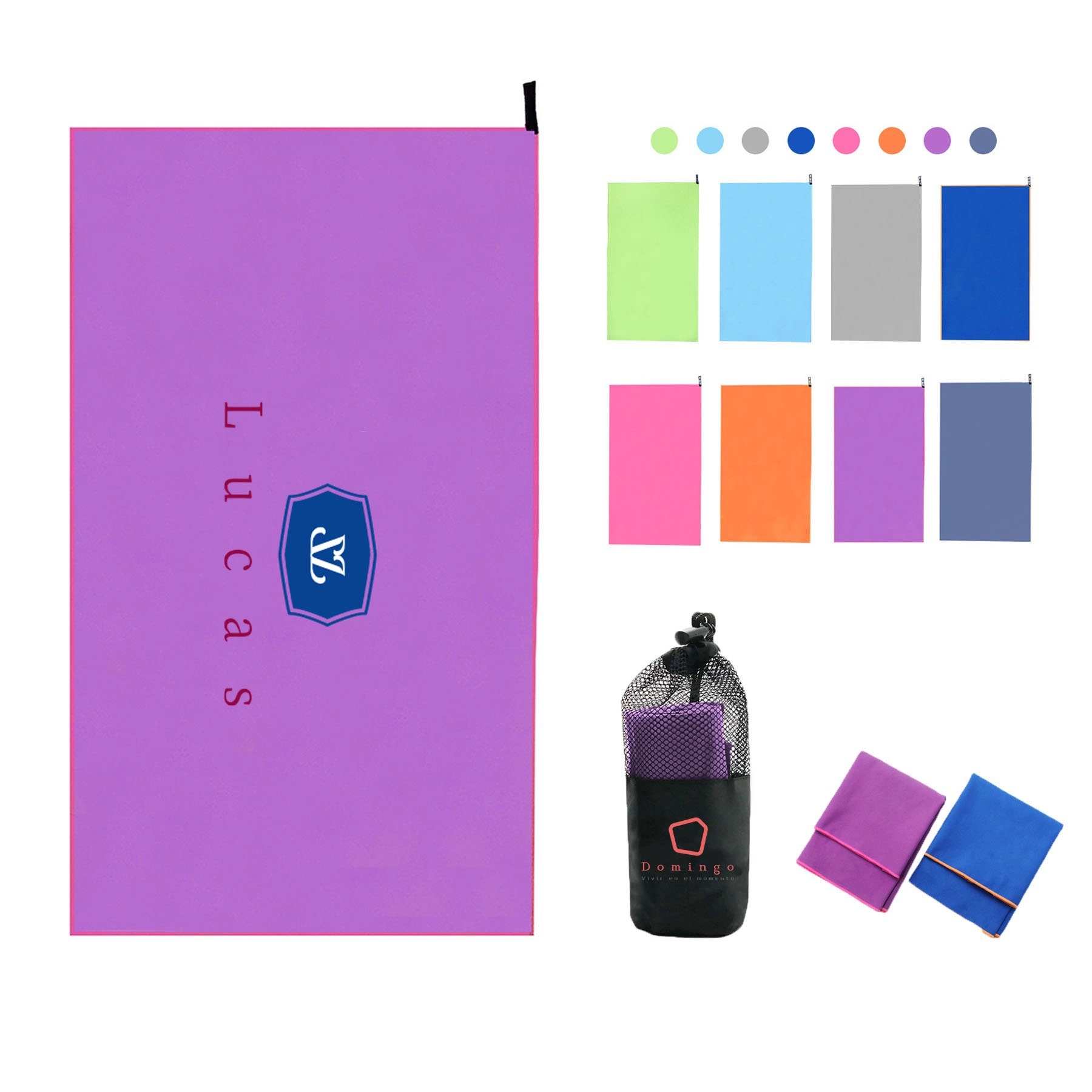 Fast Drying Microfiber Sport Towel With Small Bag 3