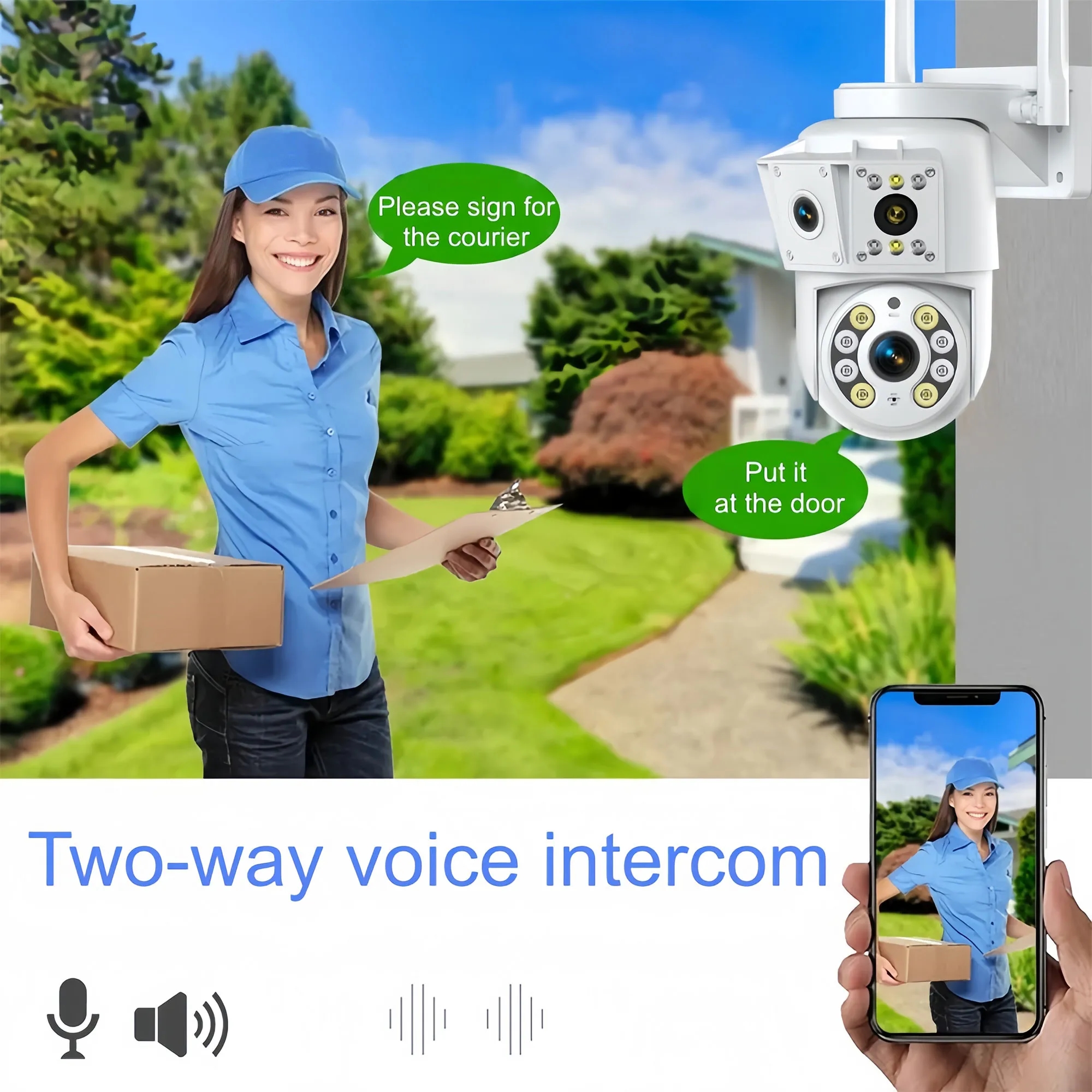 K30 Dual Lens WiFi Security Camera Full Color Night Vision 1