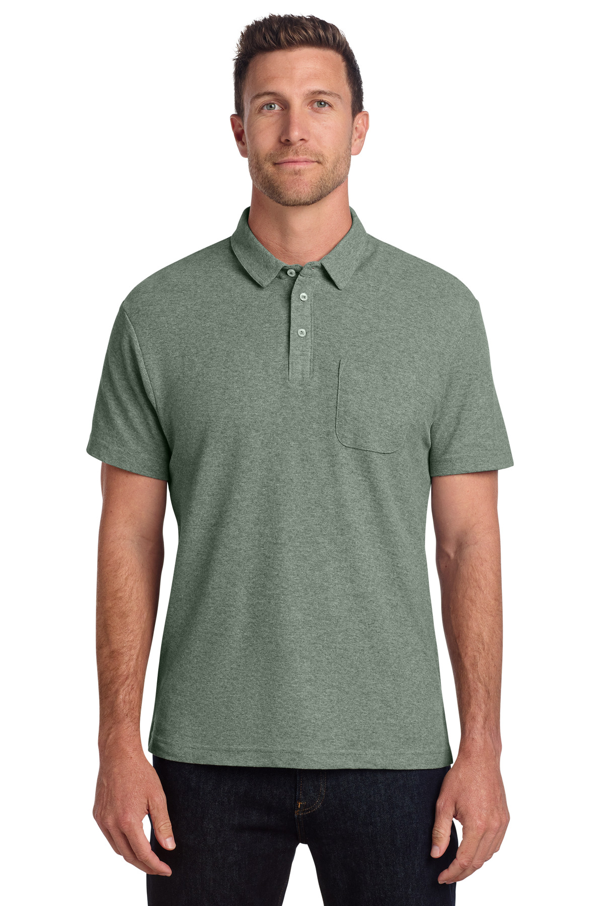 Port Authority C-FREE Cotton Blend Pique Pocket Polo K868 42