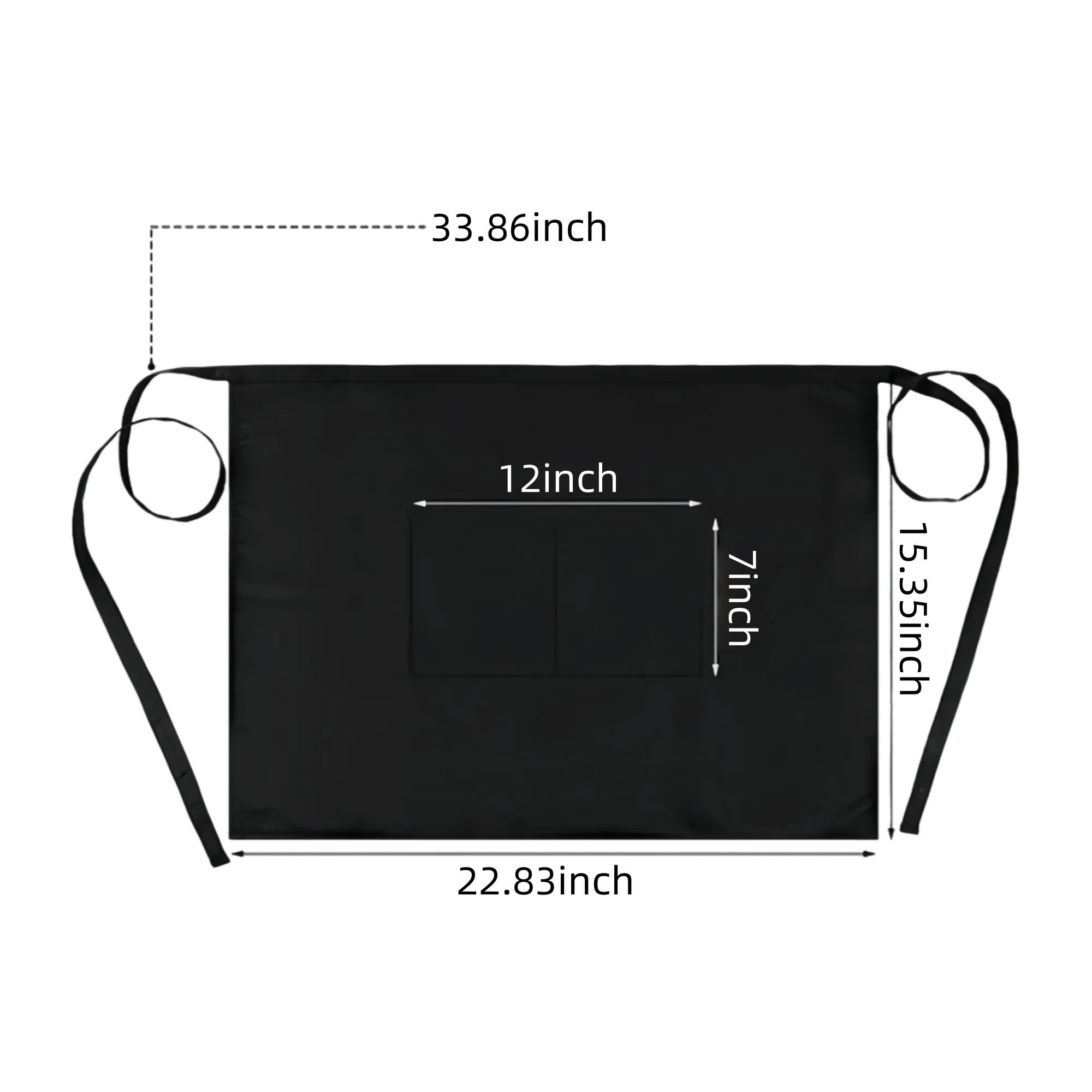 Waiter Short Waist Apron With Two Pockets 3