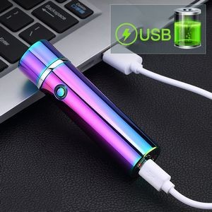Cylinder Three Electric Arc Lighter With Flip Cap And USB Charging 28