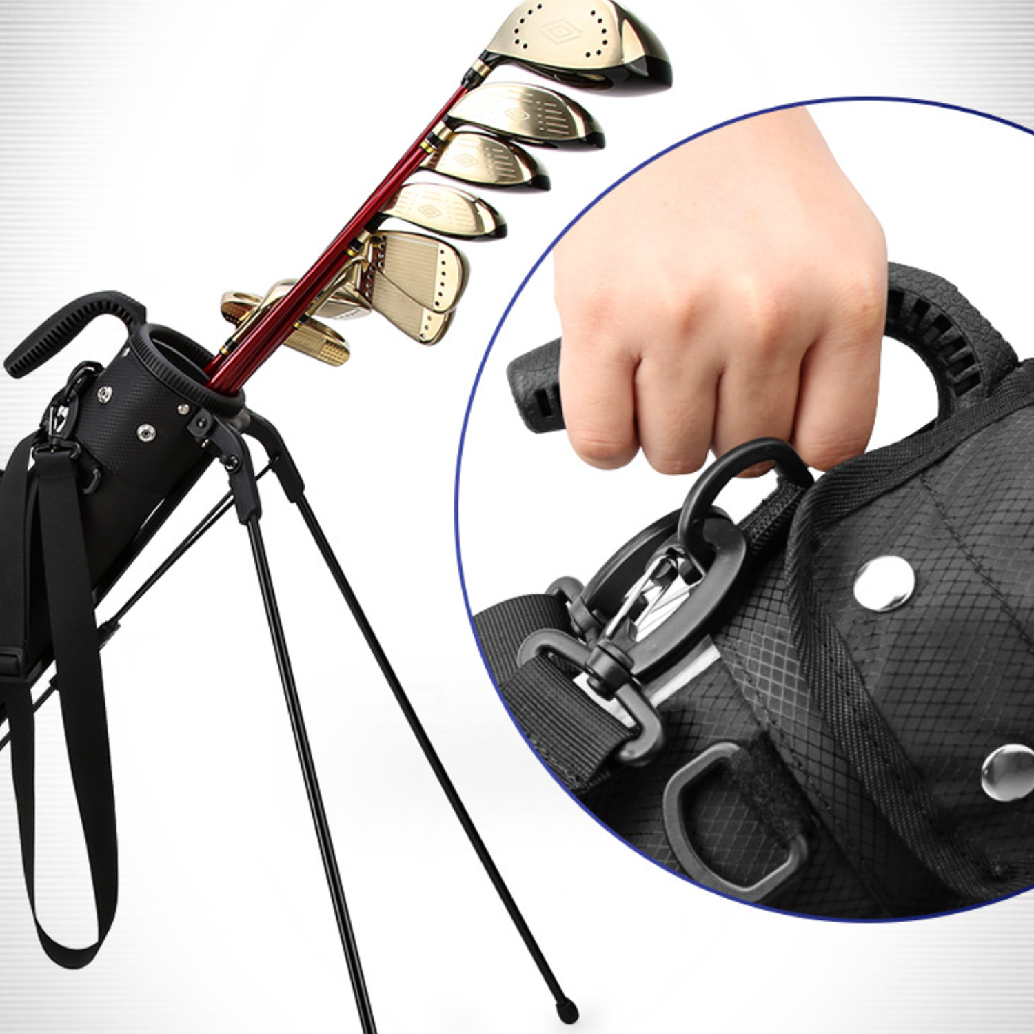 Golf bag with holder 4