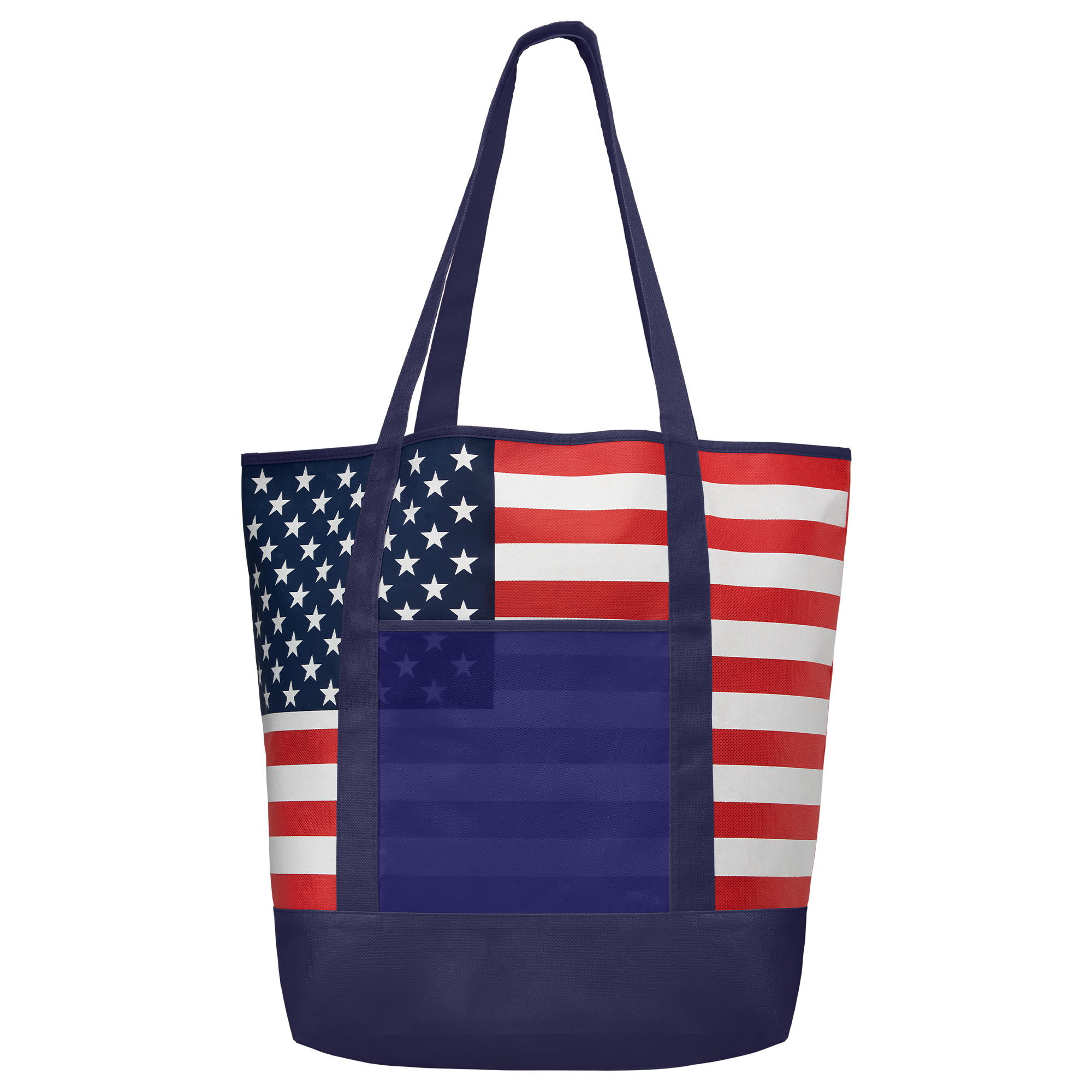 American Flag Non-Woven Tote Bag w/ 210D Pocket 8