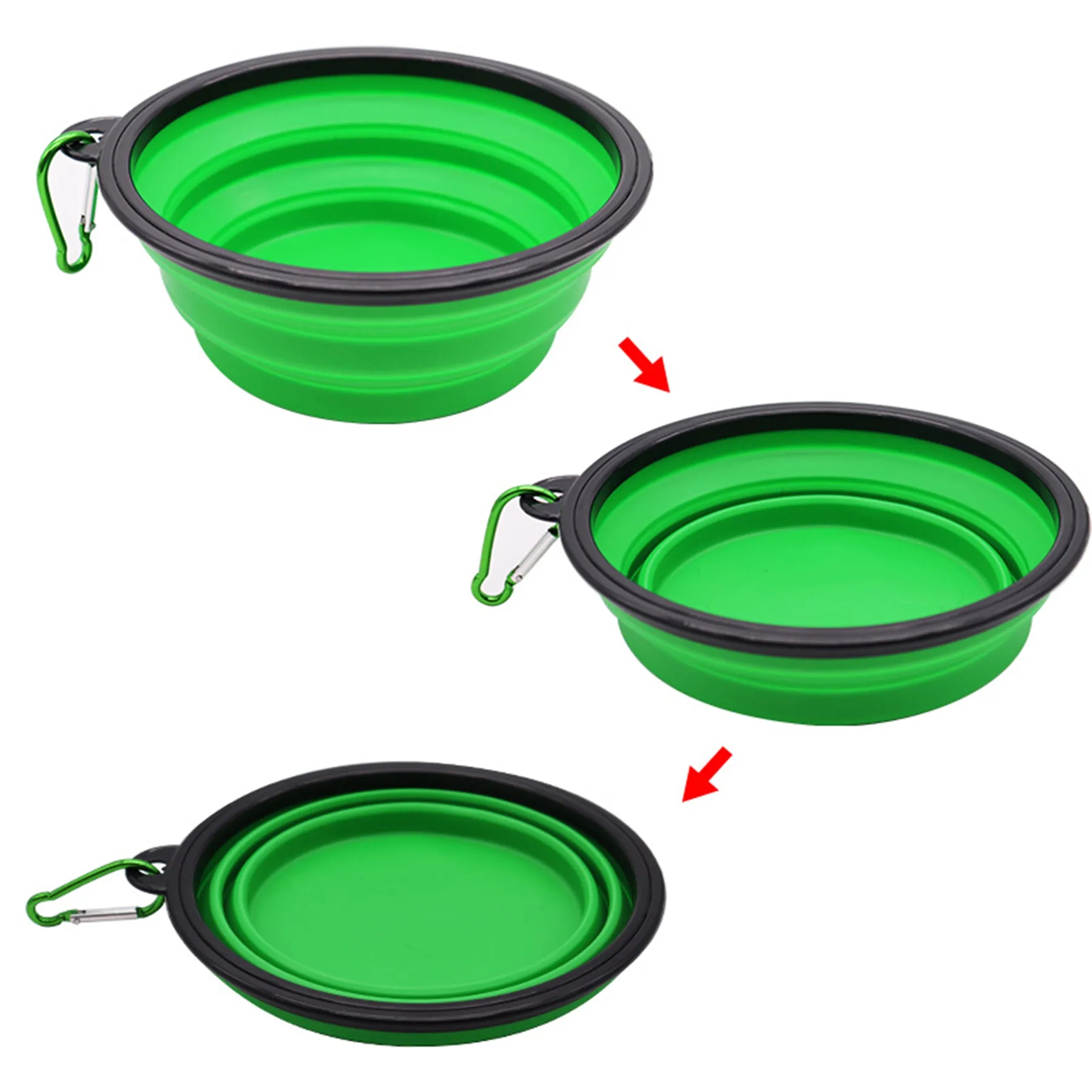Collapsible Pet Dog Bowls with Carabiner 4