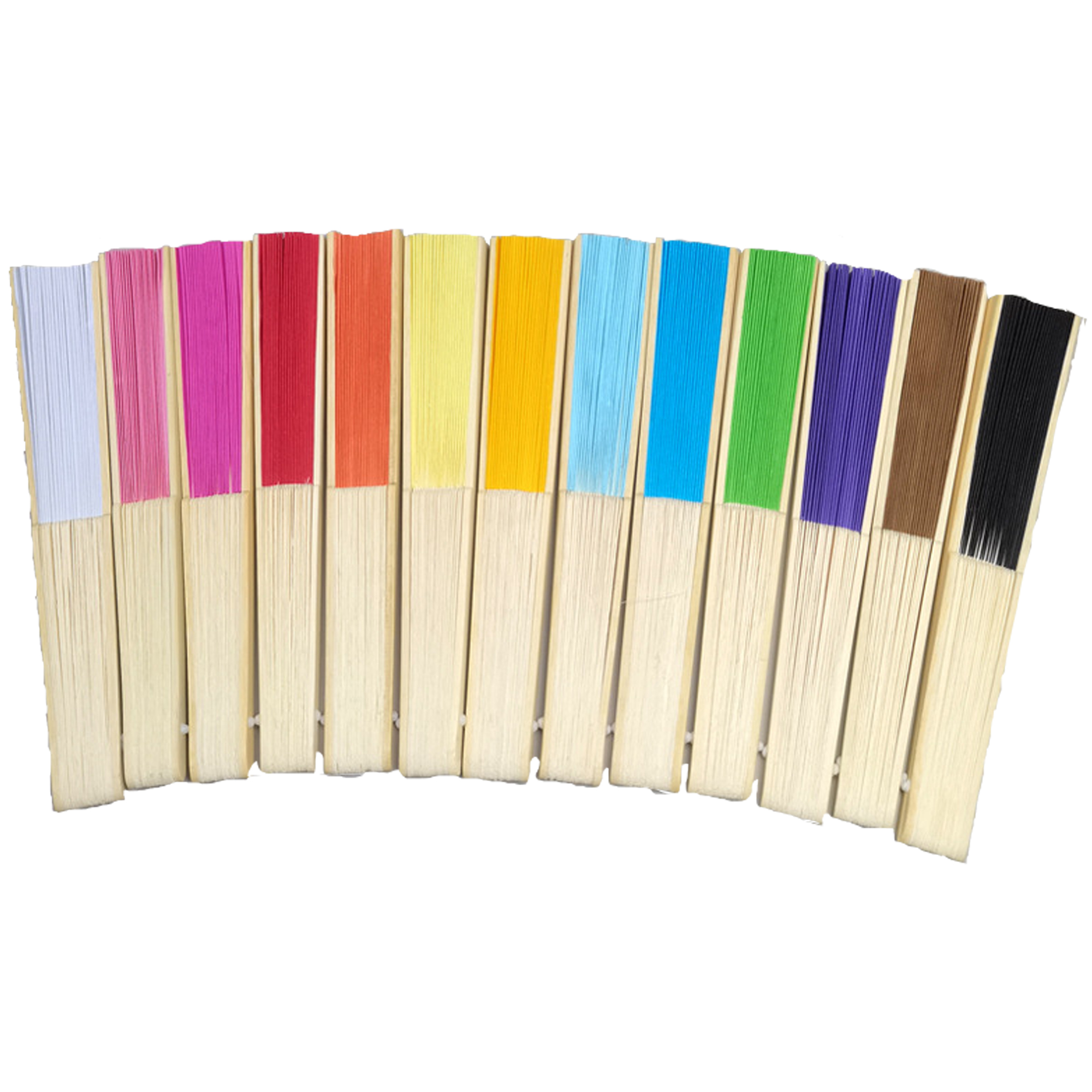 Portable Paper And Bamboo Folding Hand Fan 2